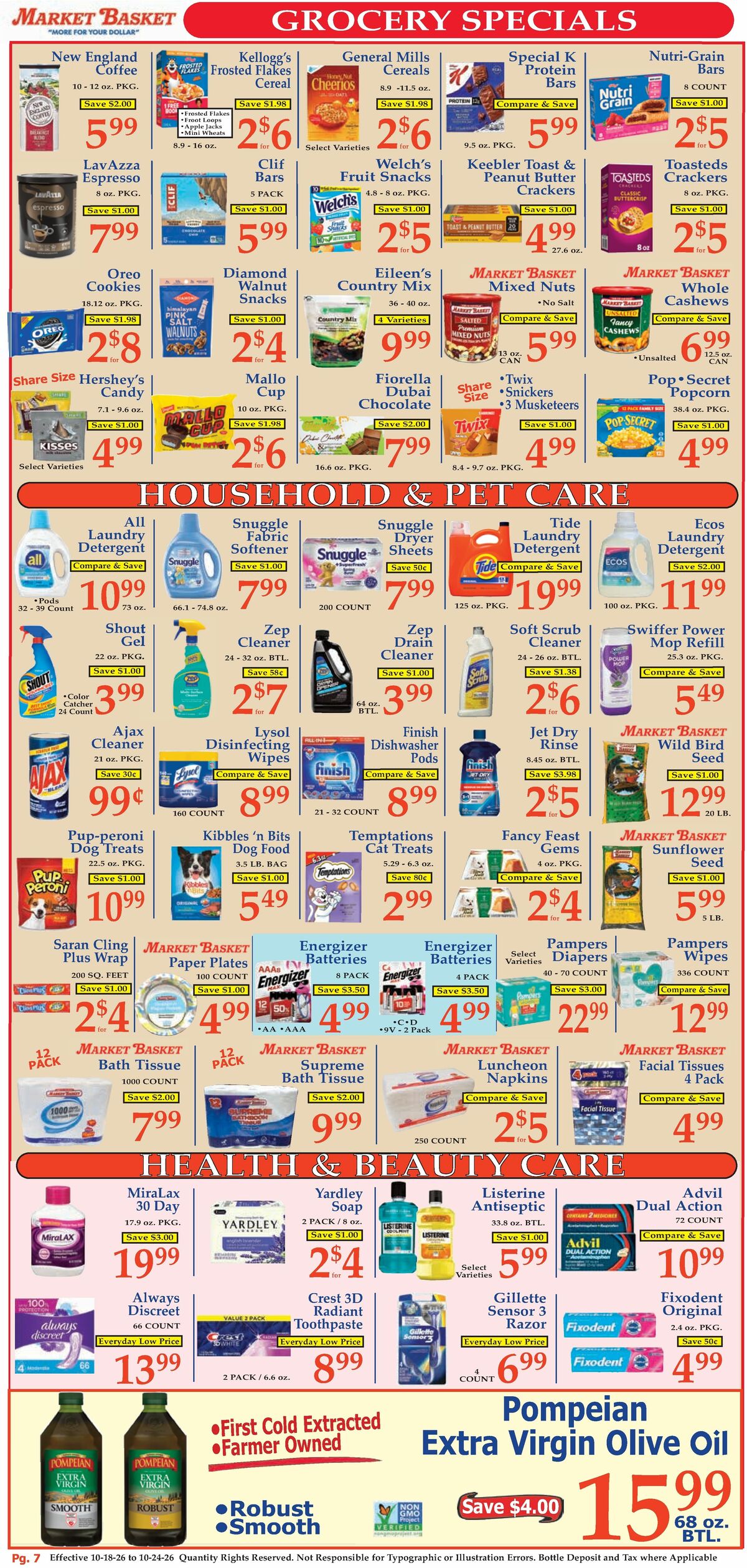 Market Basket Weekly Ad from October 18