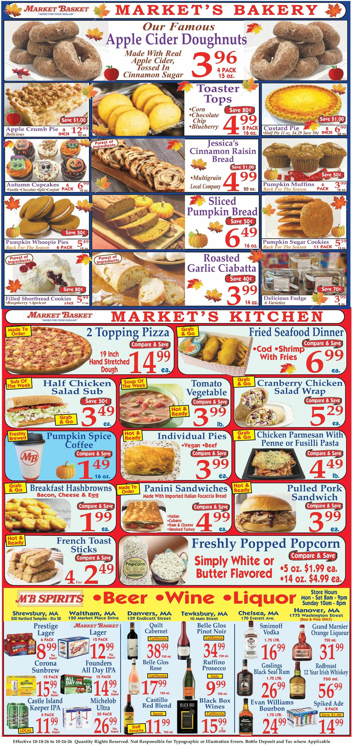 Market Basket Weekly Ad from October 18