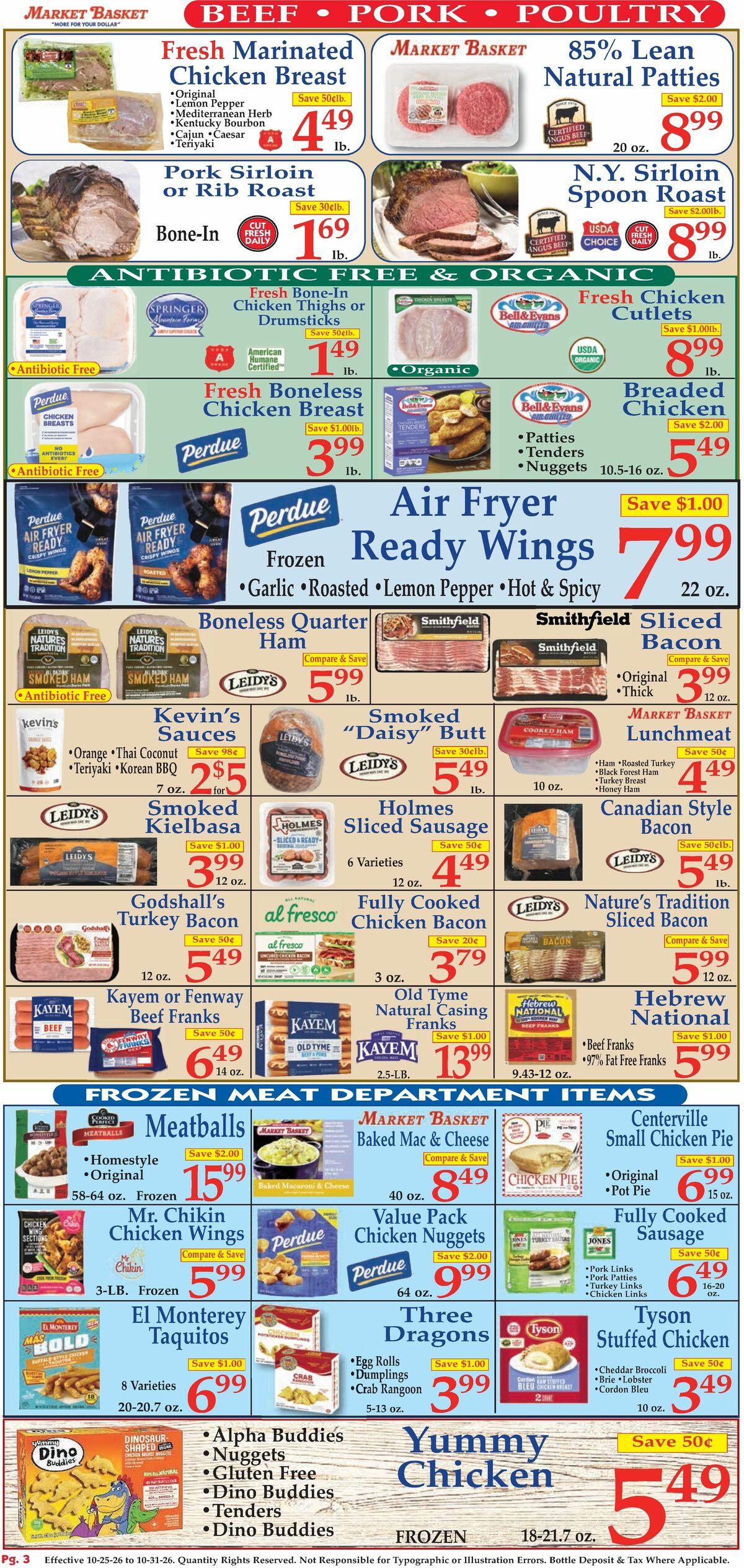 Market Basket Weekly Ad from October 25