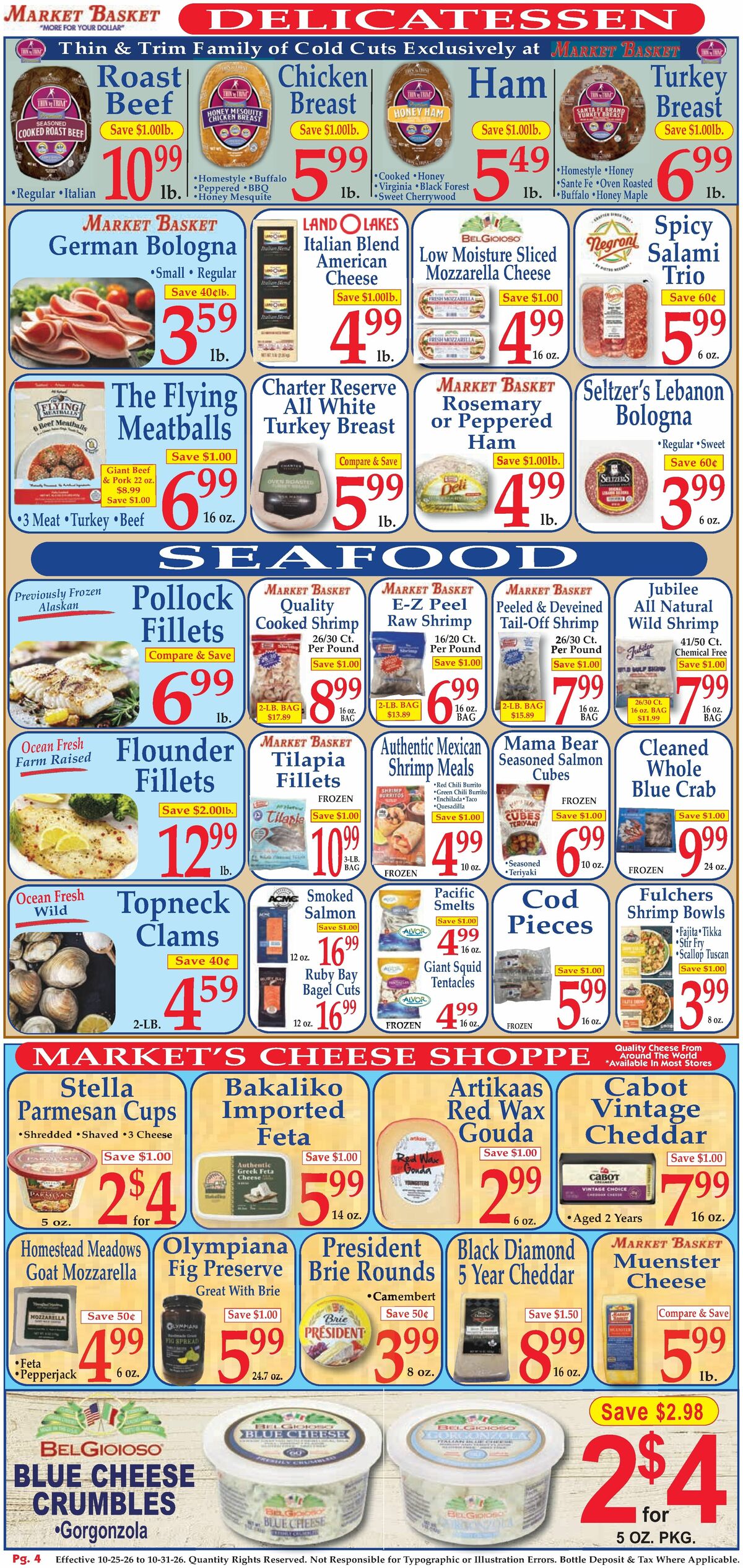 Market Basket Weekly Ad from October 25