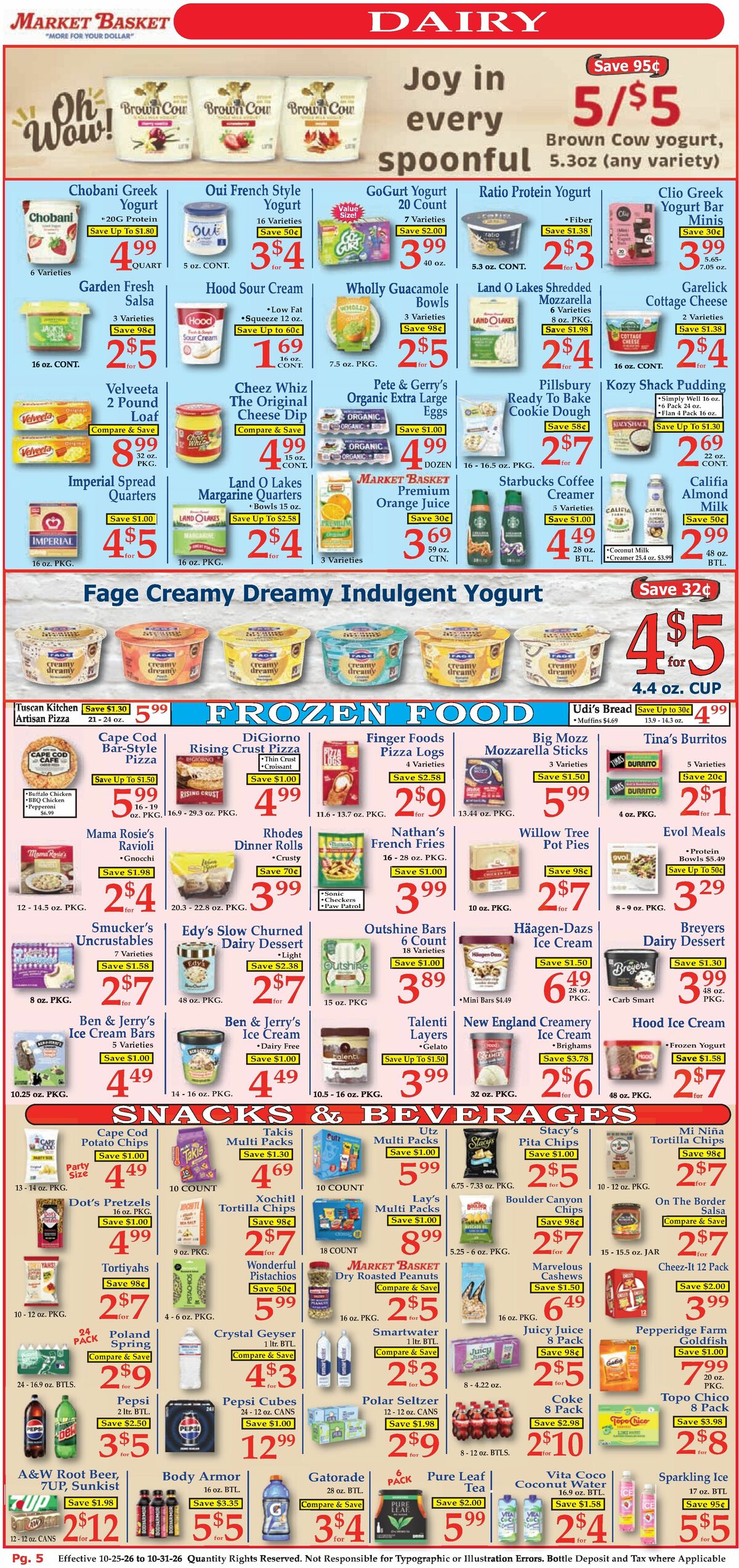 Market Basket Weekly Ad from October 25