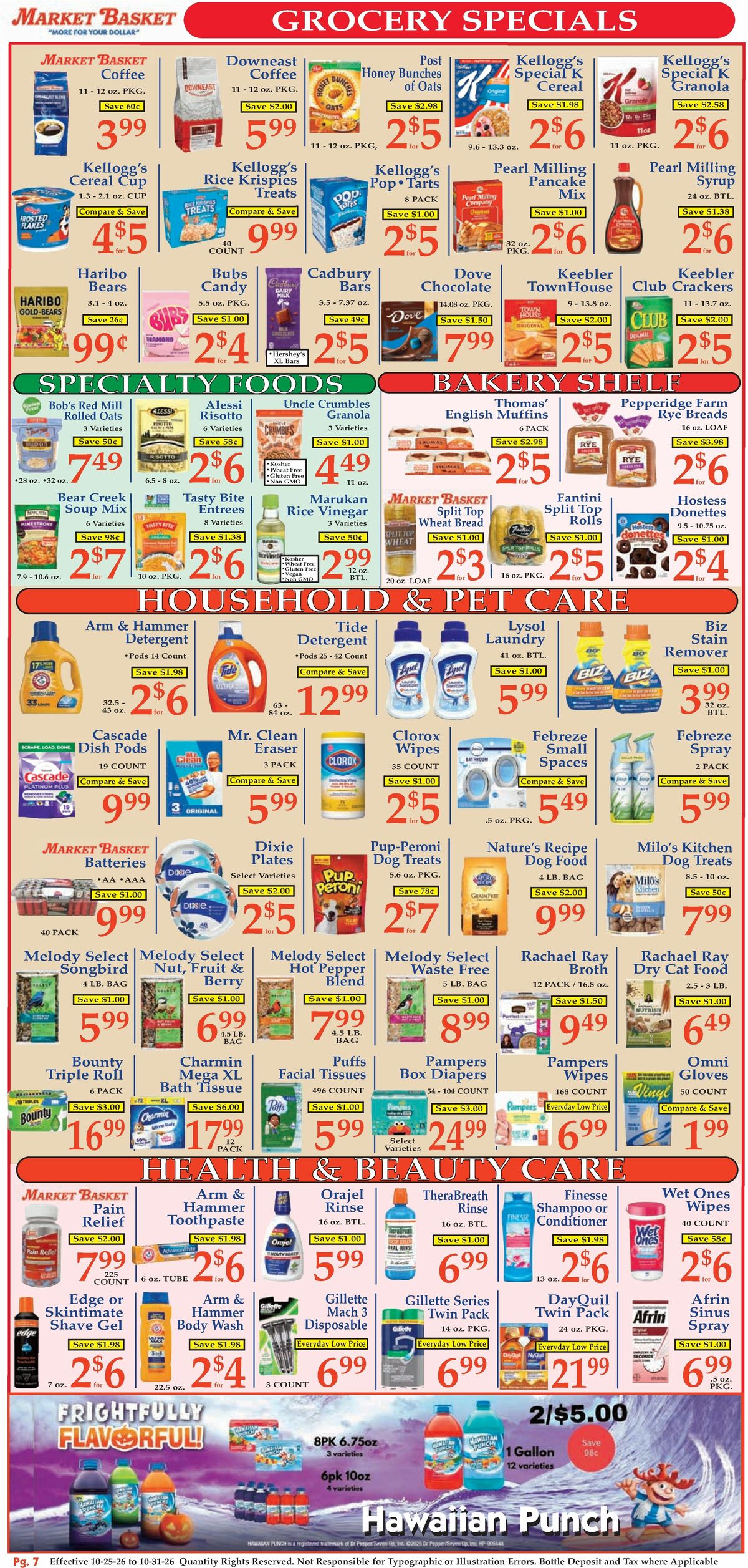 Market Basket Weekly Ad from October 25