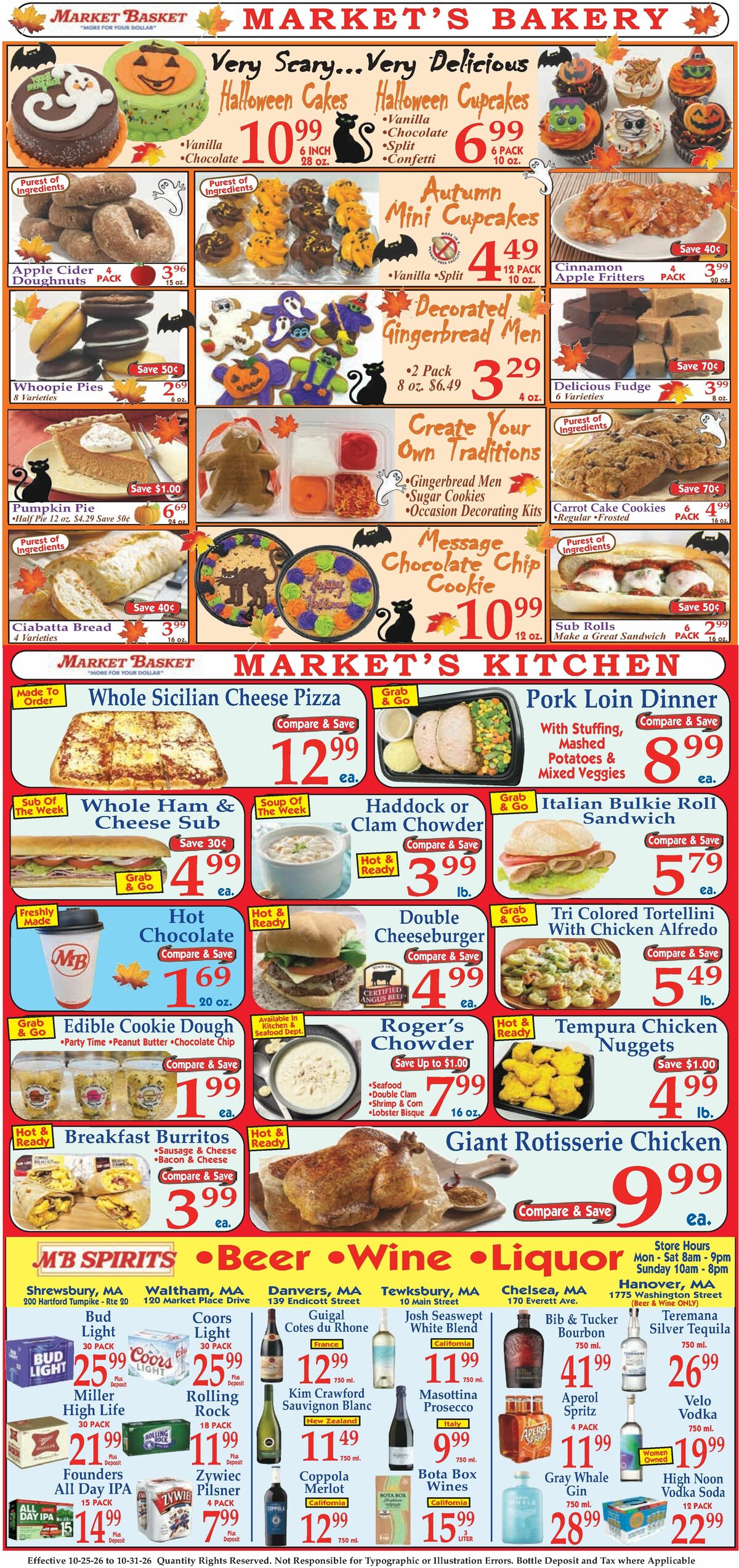 Market Basket Weekly Ad from October 25