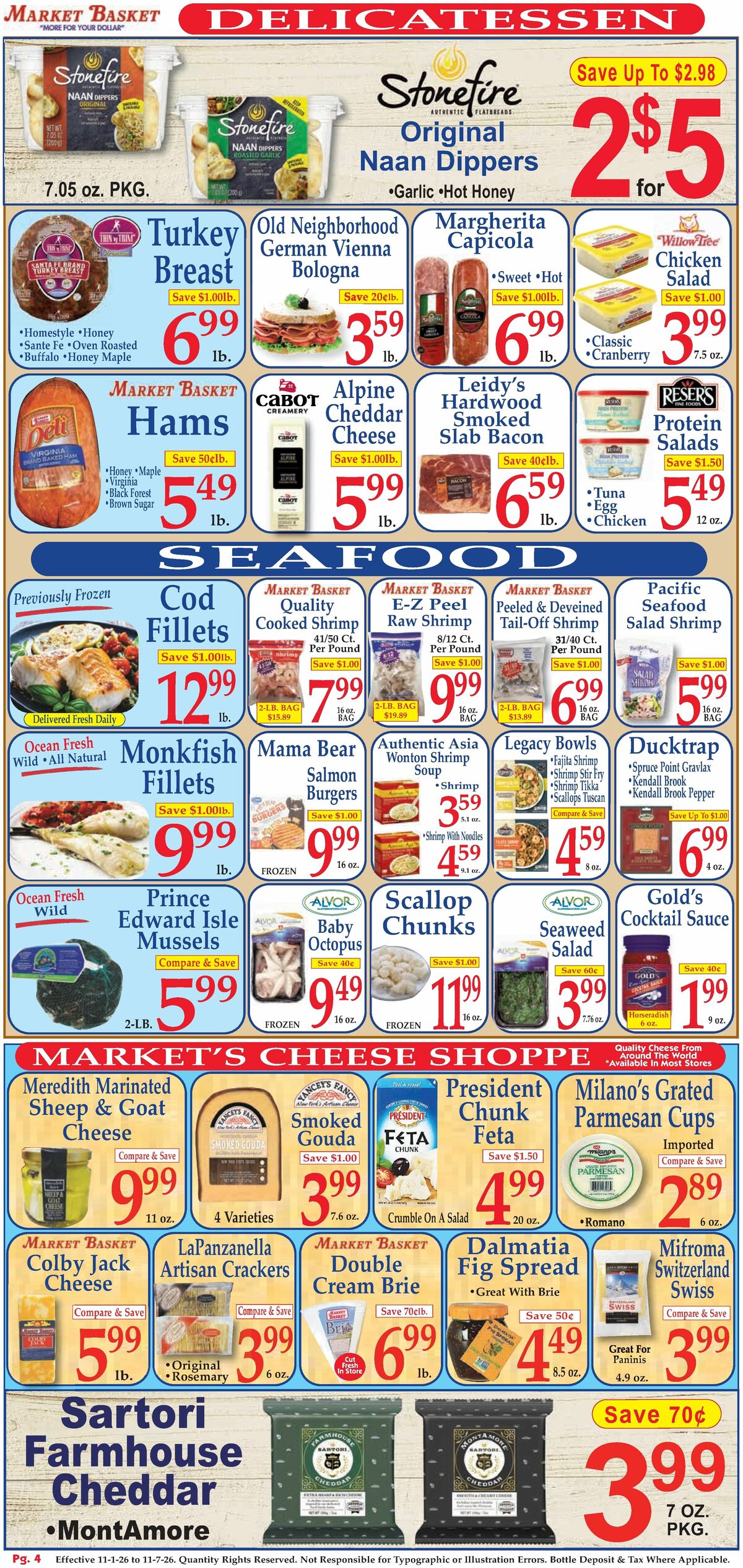 Market Basket Weekly Ad from November 1