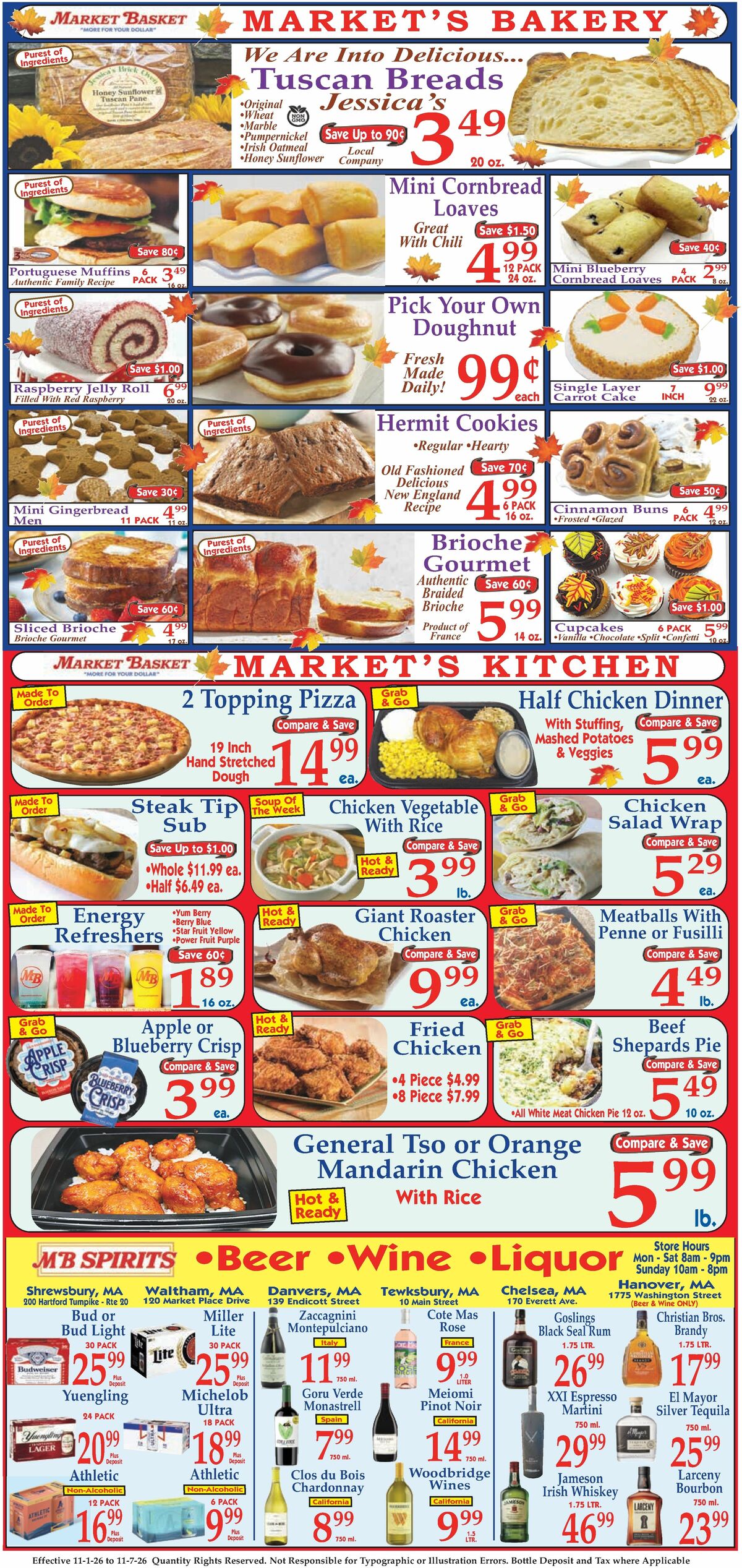 Market Basket Weekly Ad from November 1