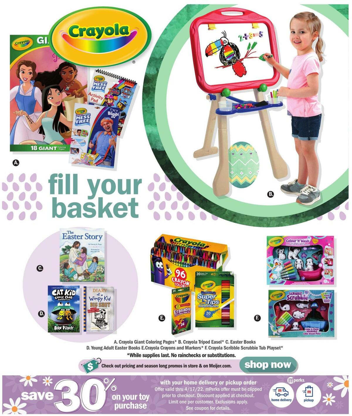 Meijer Easter Toy Book Weekly Ad from April 3