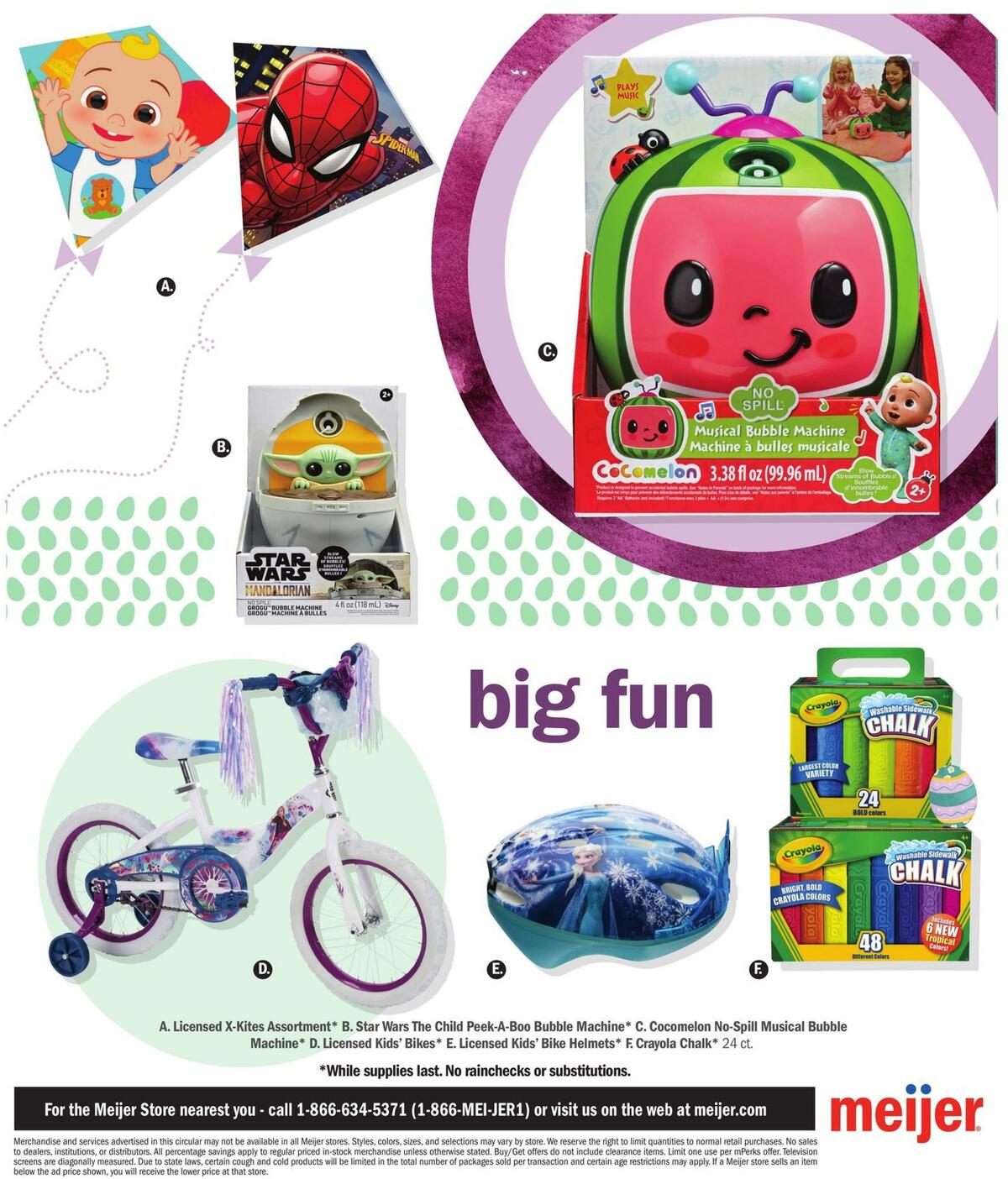 Meijer Easter Toy Book Weekly Ad from April 3