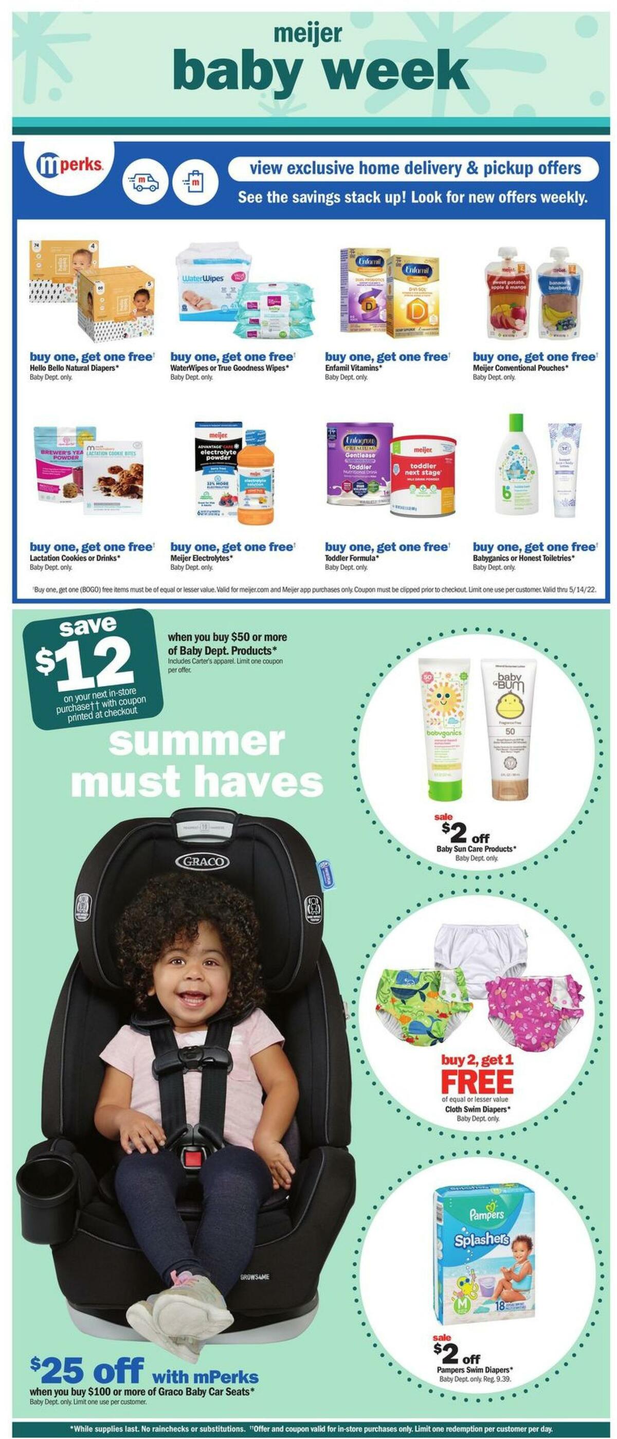 Meijer Baby Weekly Ad from May 8
