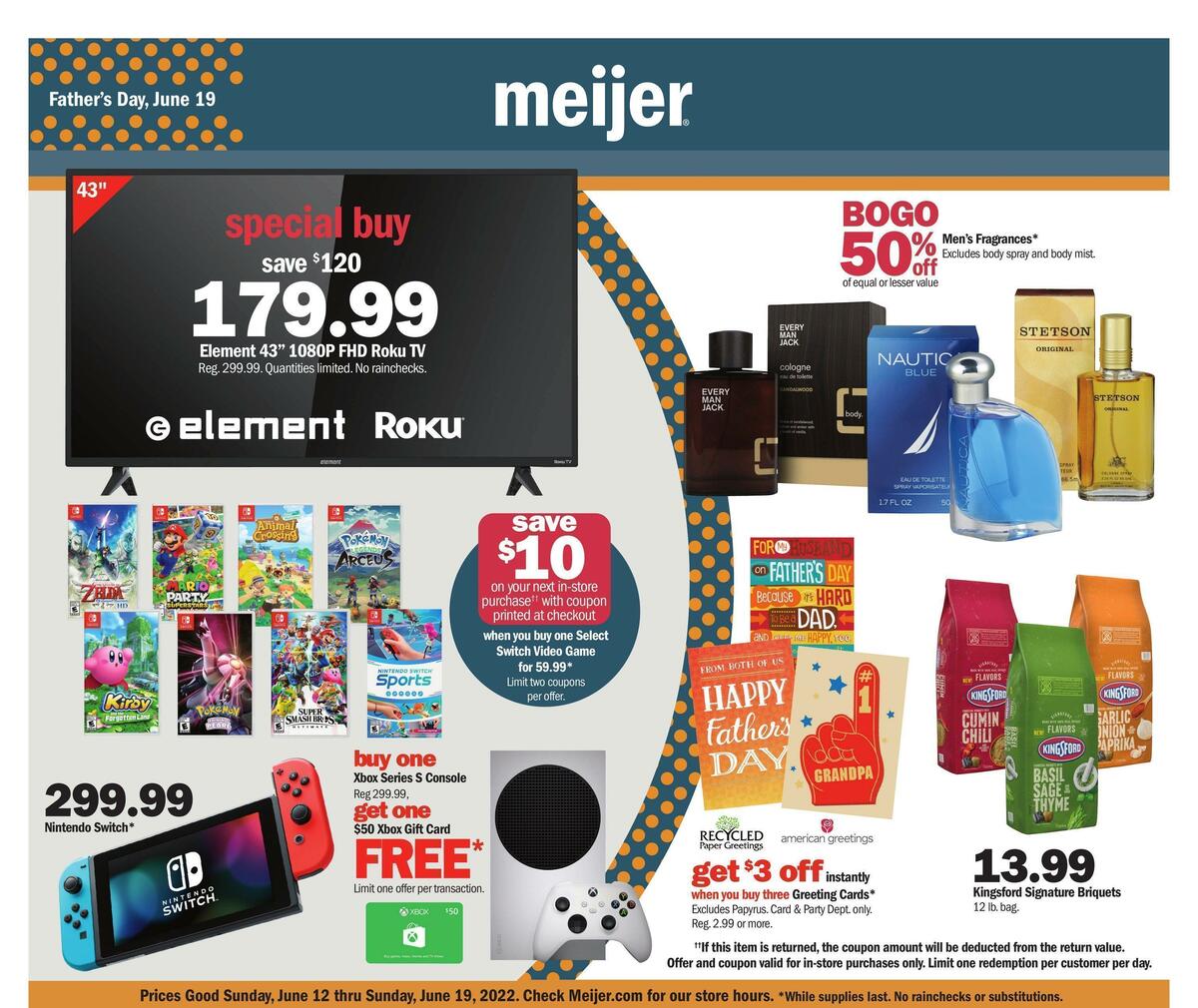 Meijer Father's Day Weekly Ad from June 12