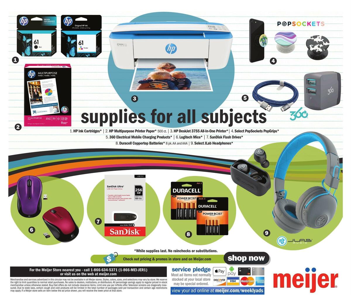 Meijer Back to School Weekly Ad from July 17