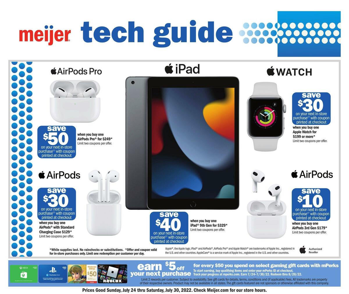 Meijer Tech Guide Weekly Ad from July 24