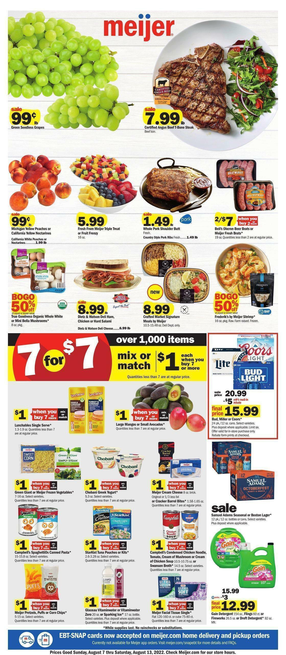 Meijer Weekly Ad from August 7