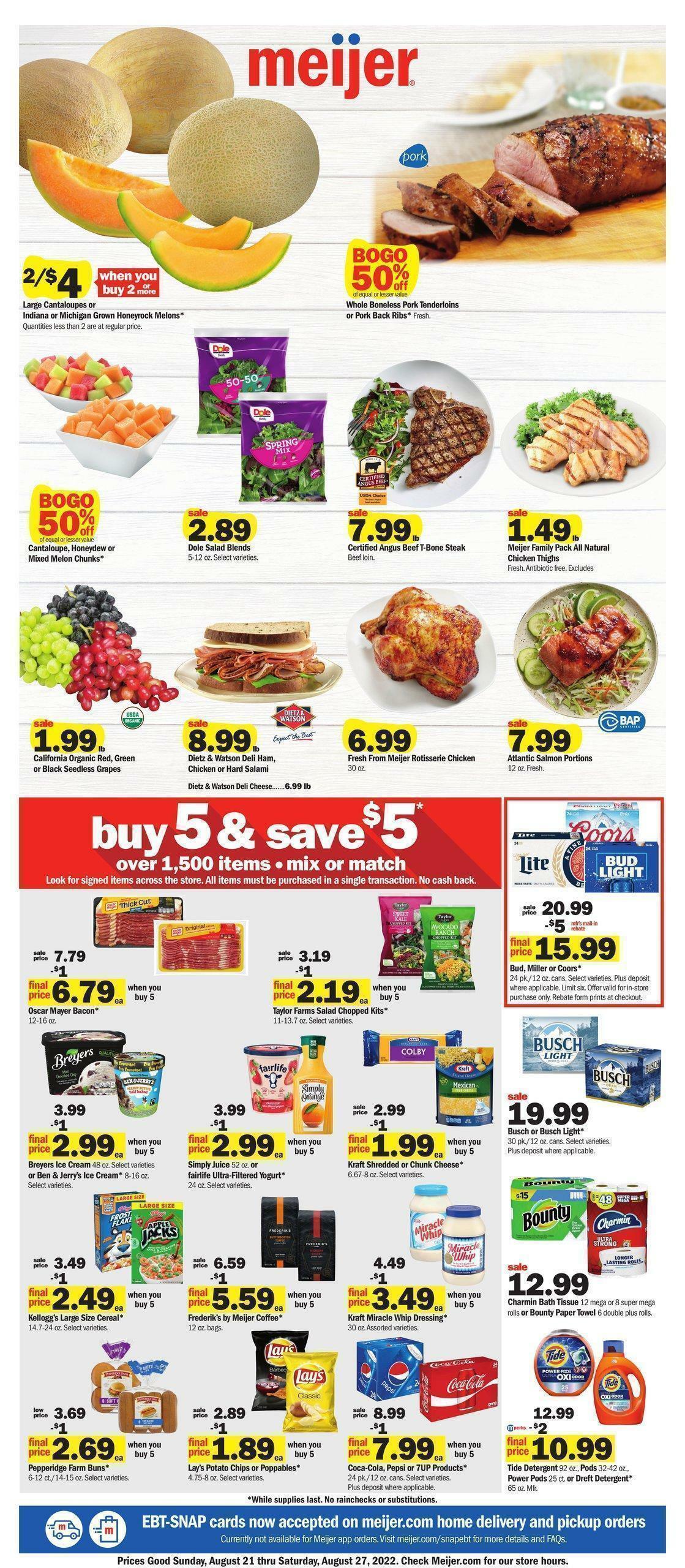 Meijer Weekly Ad from August 21