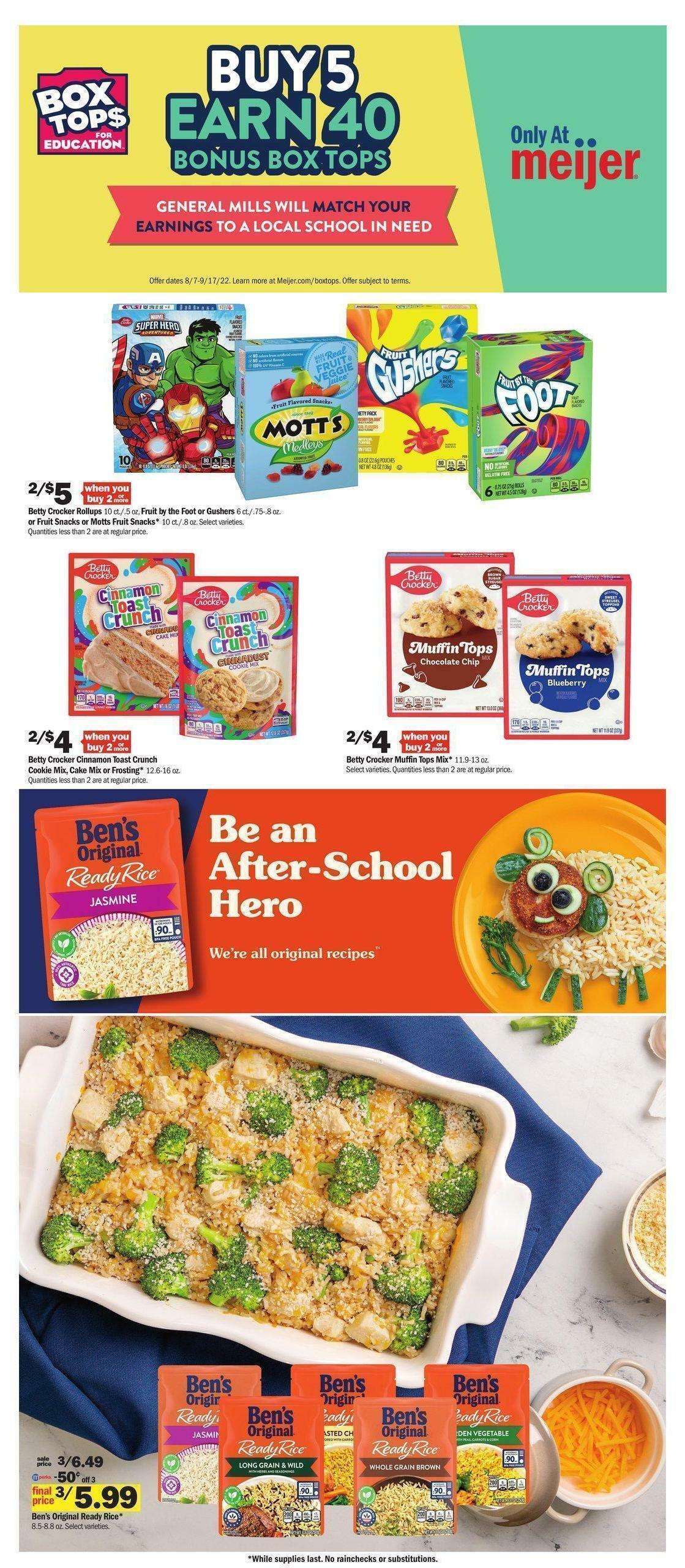Meijer Weekly Ad from August 21