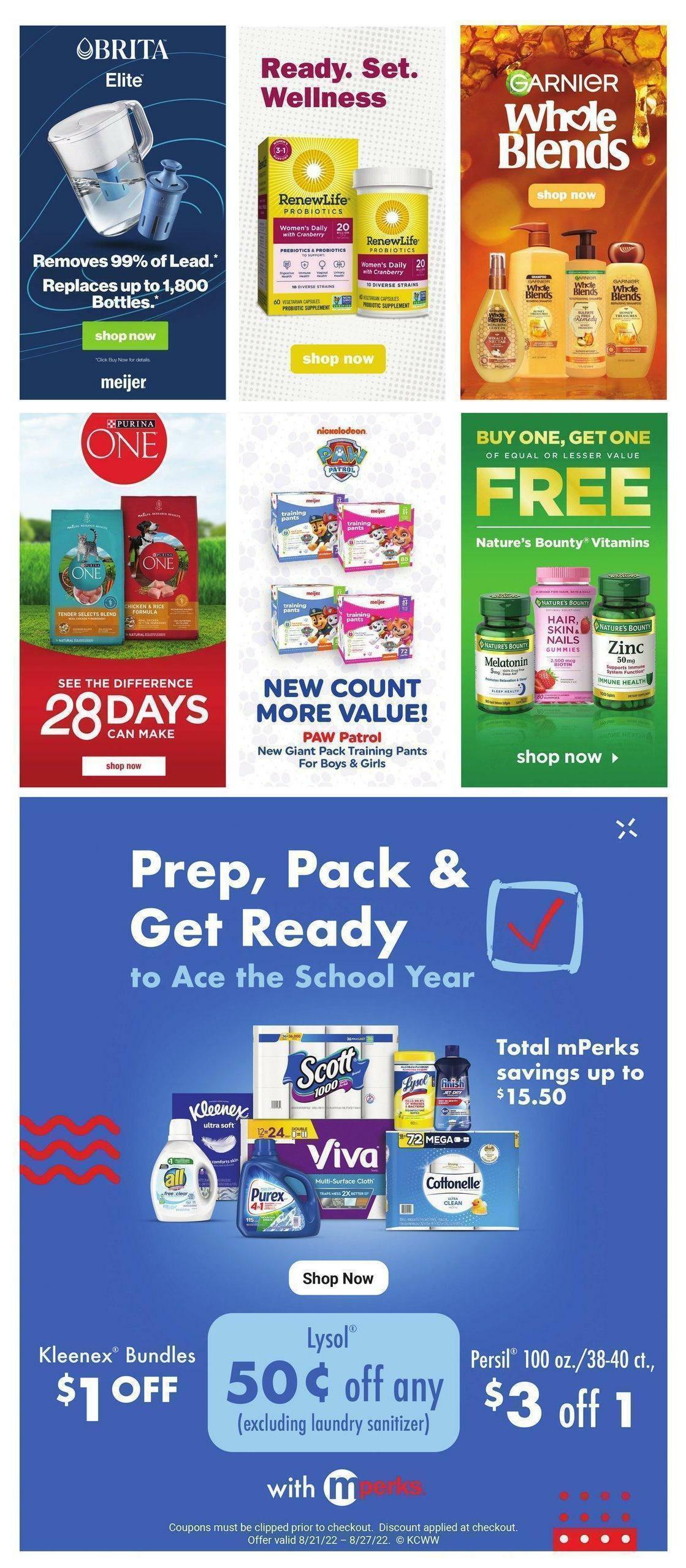 Meijer Weekly Ad from August 21