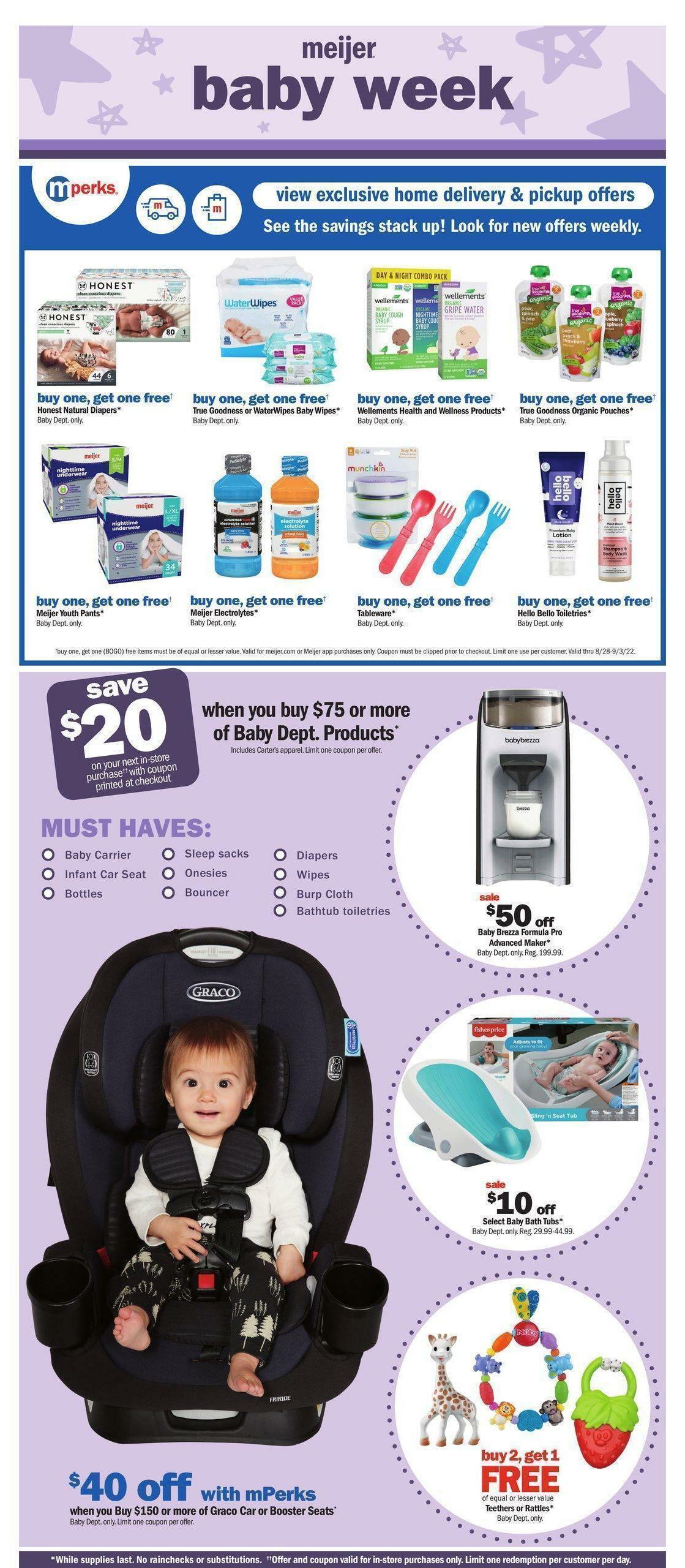 Meijer Baby Weekly Ad from August 28