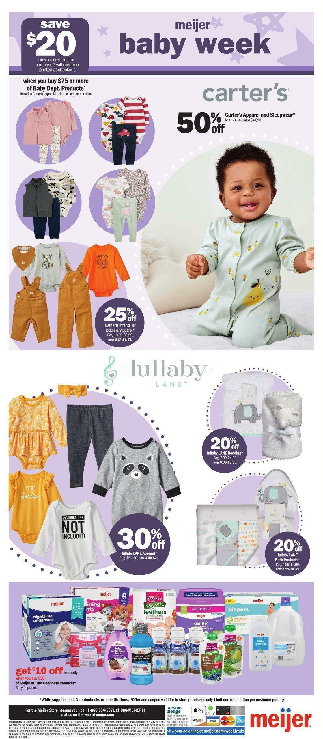Meijer Baby Weekly Ad from August 28