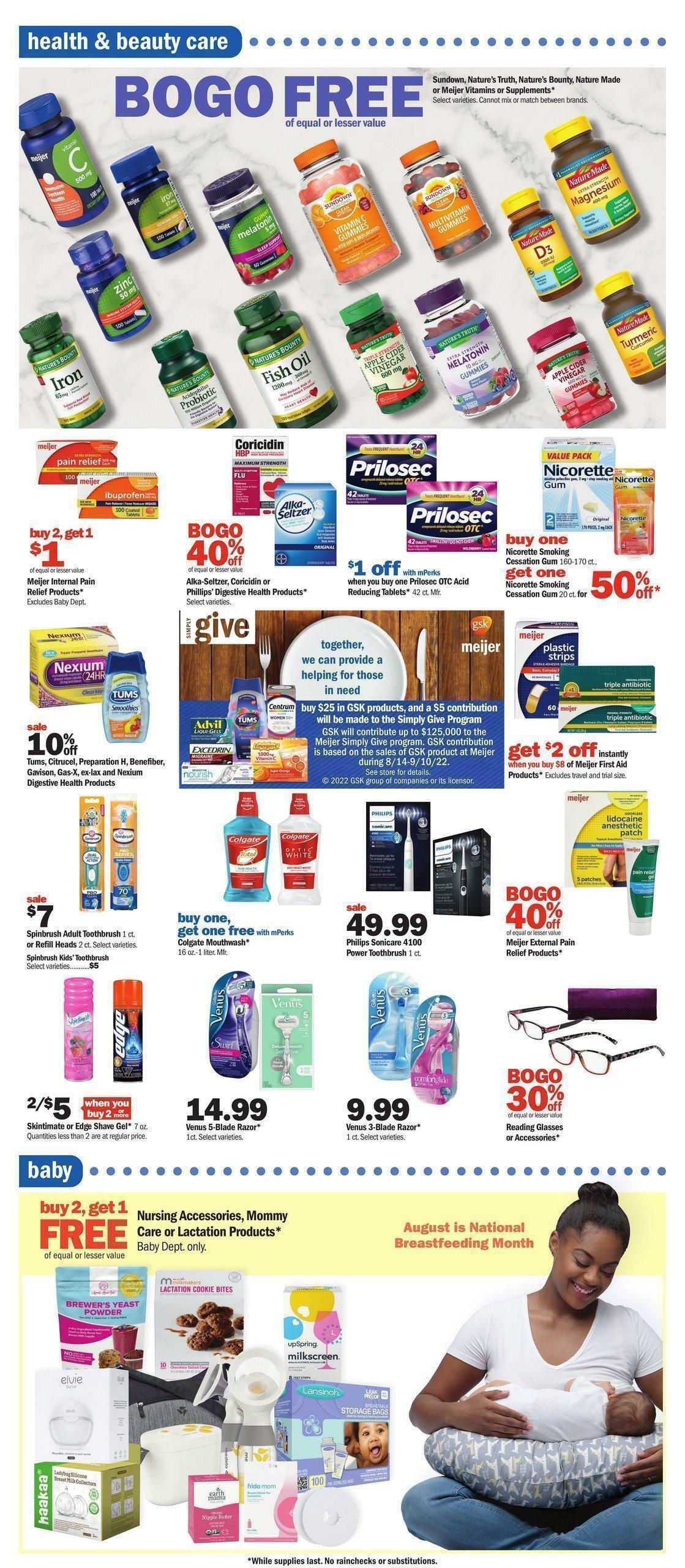 Meijer Weekly Ad from August 28