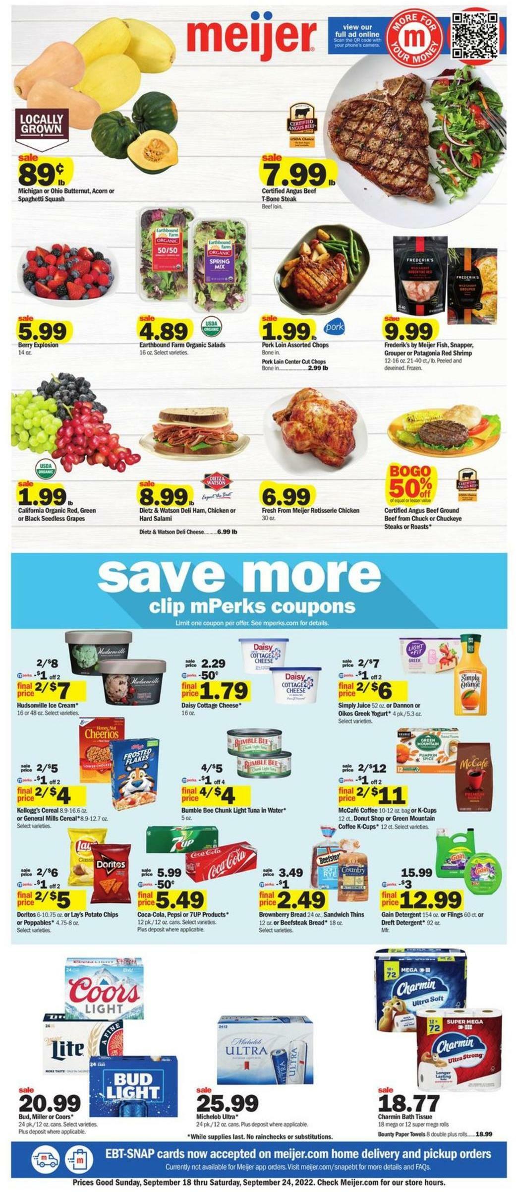 Meijer Weekly Ad from September 18