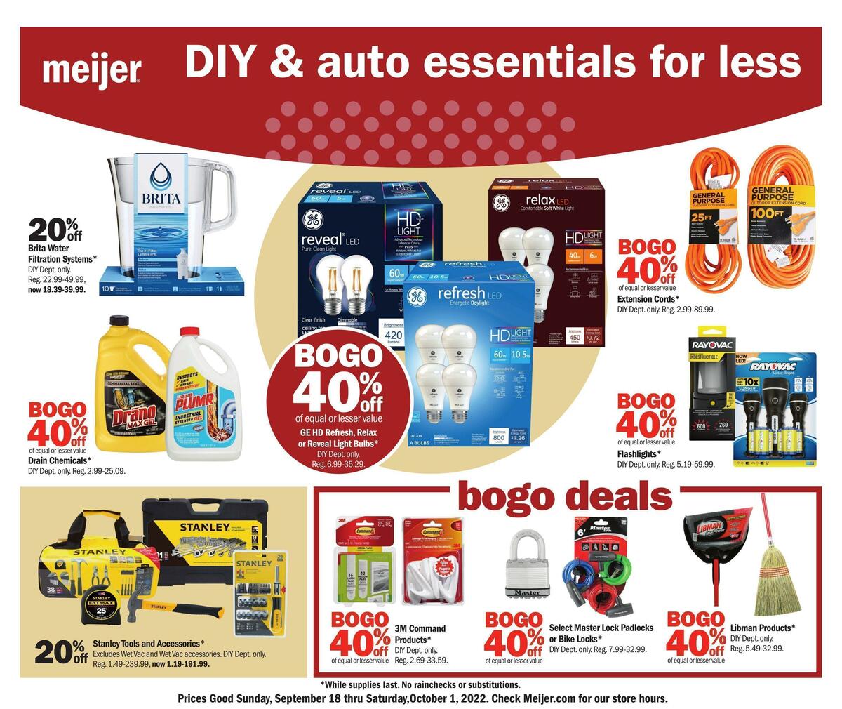 Meijer Auto Weekly Ad from September 18