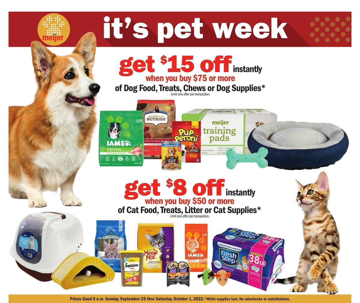 Meijer Pets Weekly Ad from September 25