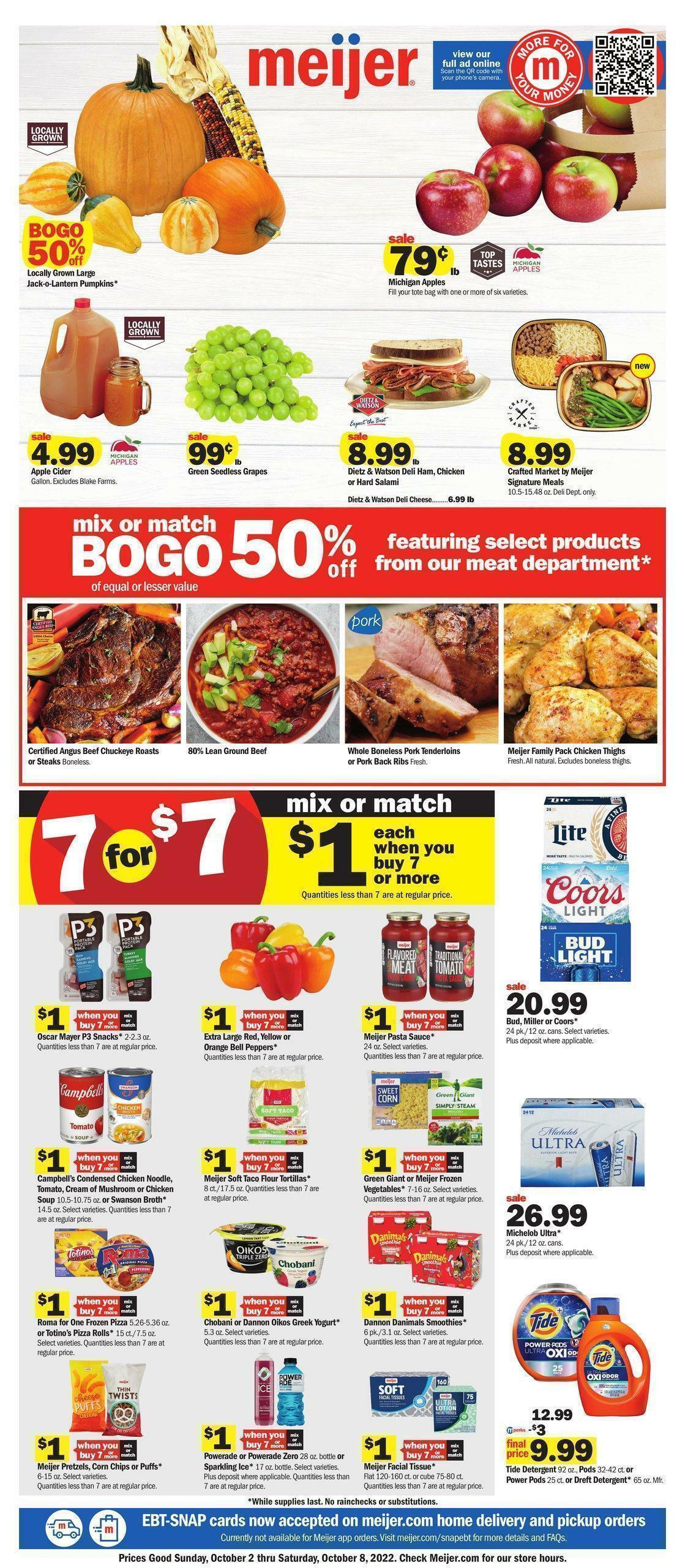 Meijer Weekly Ad from October 2