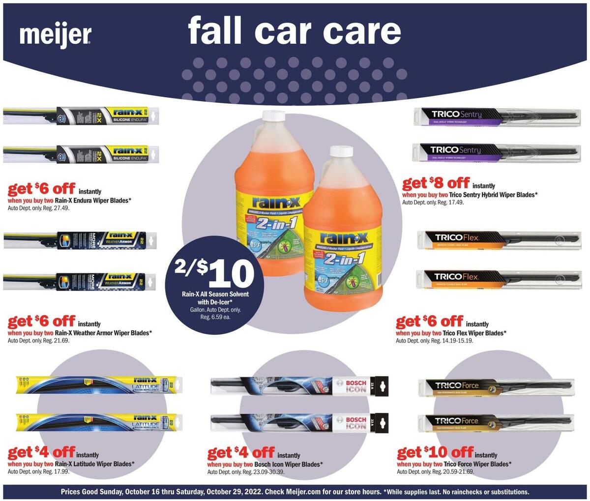 Meijer Auto Weekly Ad from October 16