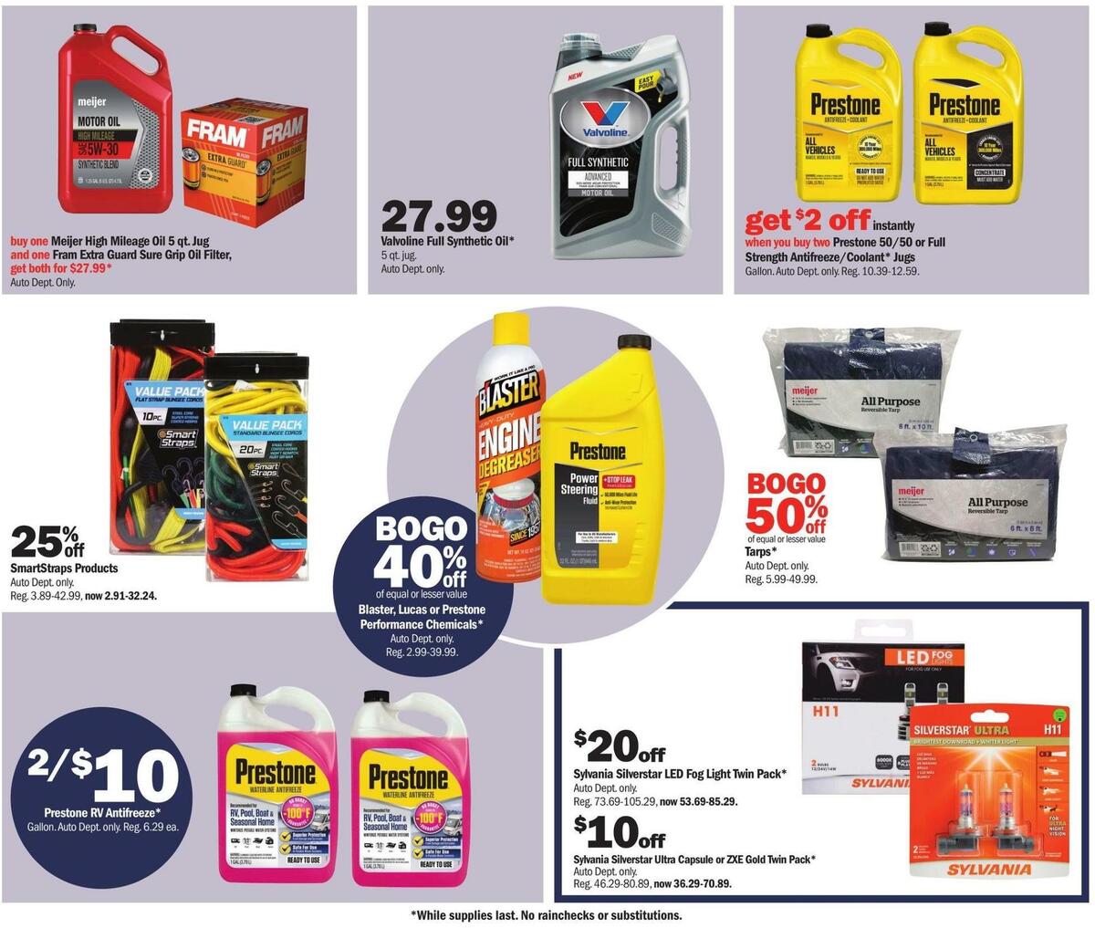 Meijer Auto Weekly Ad from October 16