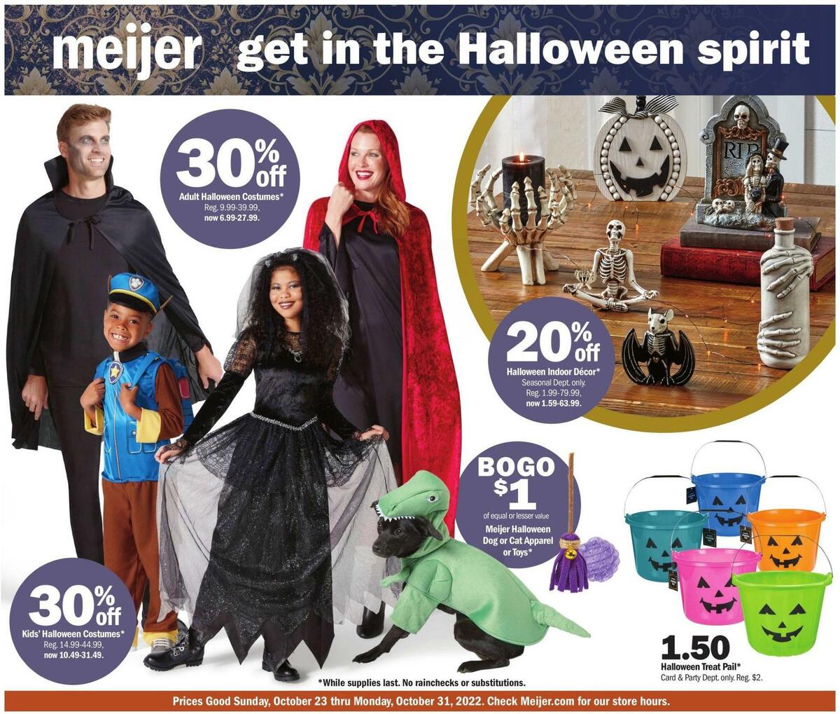 Meijer Halloween Weekly Ad from October 23