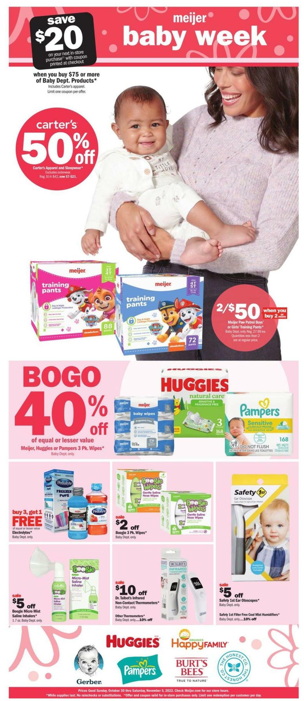 Meijer Baby Weekly Ad from October 30