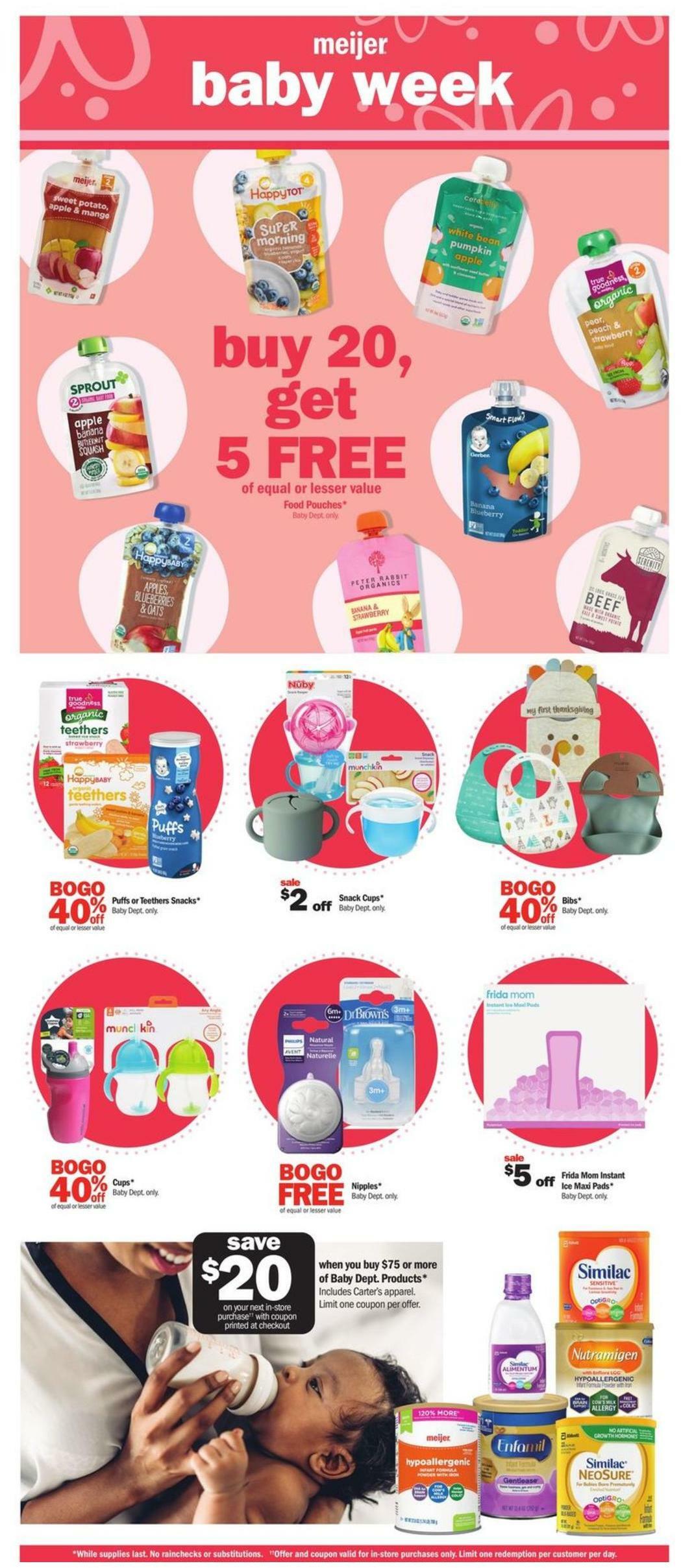 Meijer Baby Weekly Ad from October 30