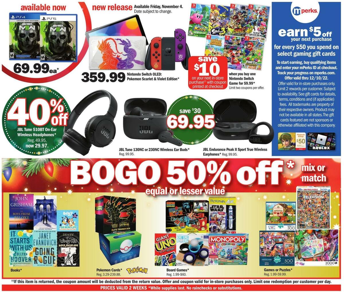 Meijer Holiday Weekly Ad from October 30