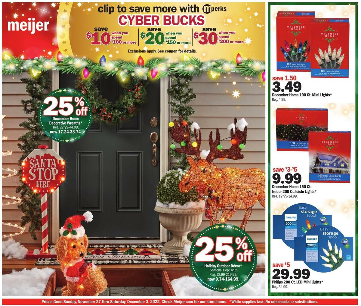 Meijer Home Holiday Ad Weekly Ad from November 27