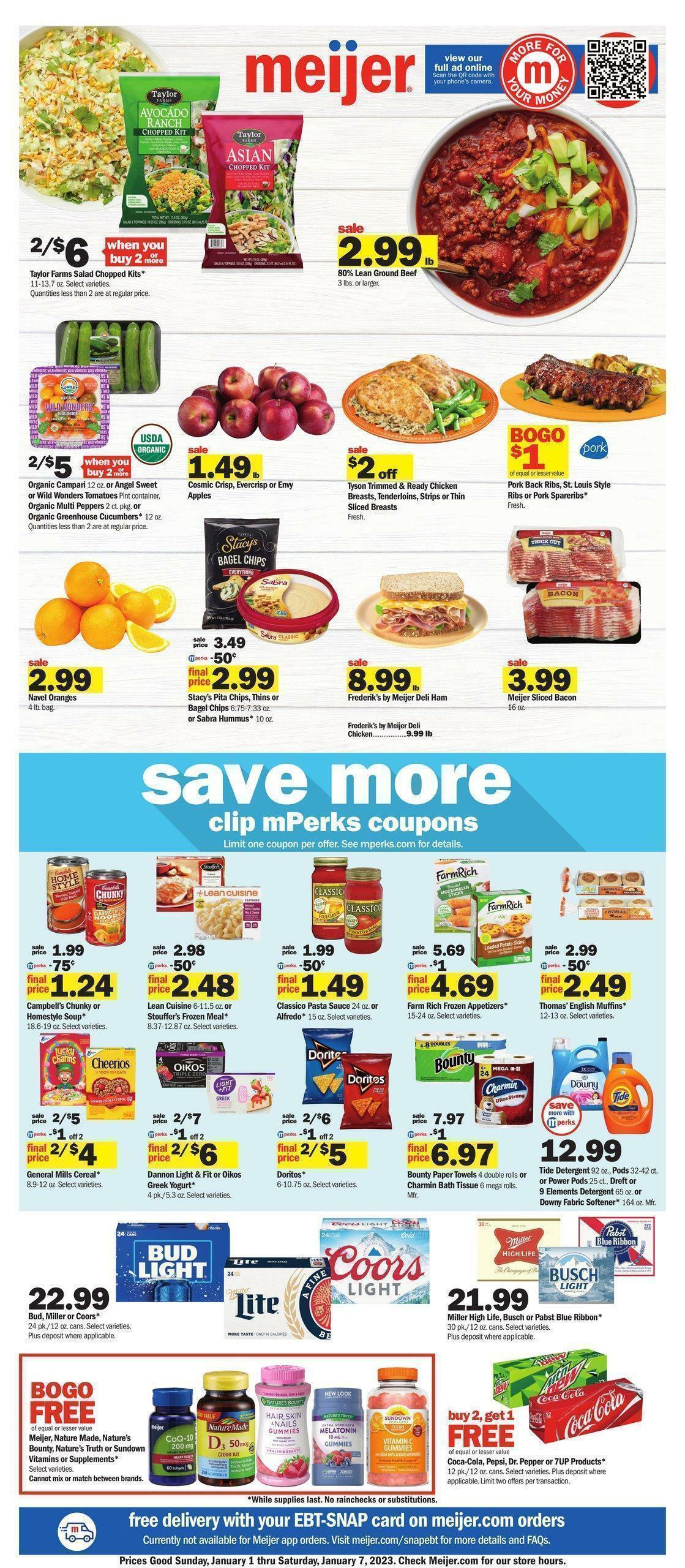 Meijer Weekly Ad from January 1