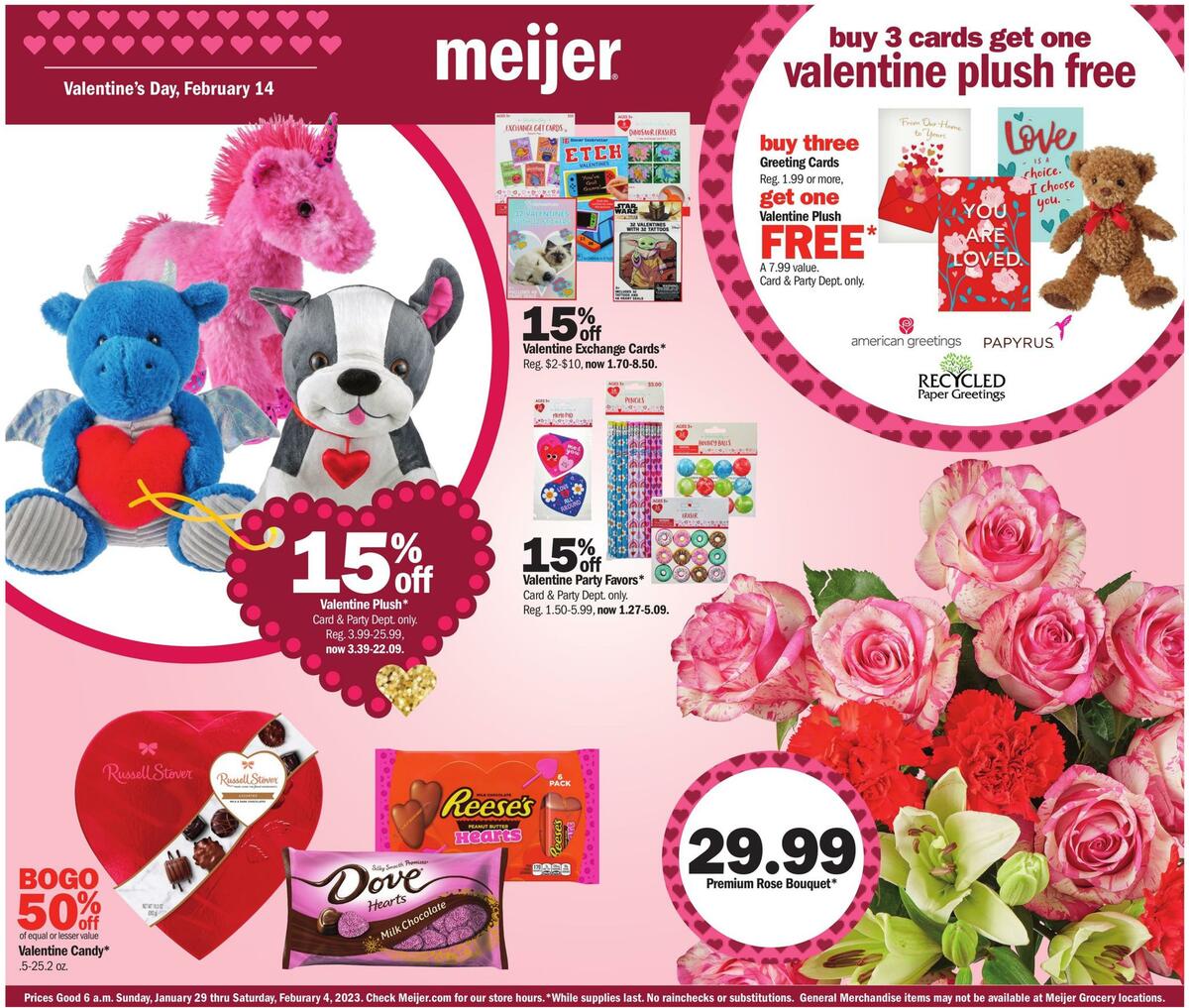 Meijer Valentine's Day Weekly Ad from January 29