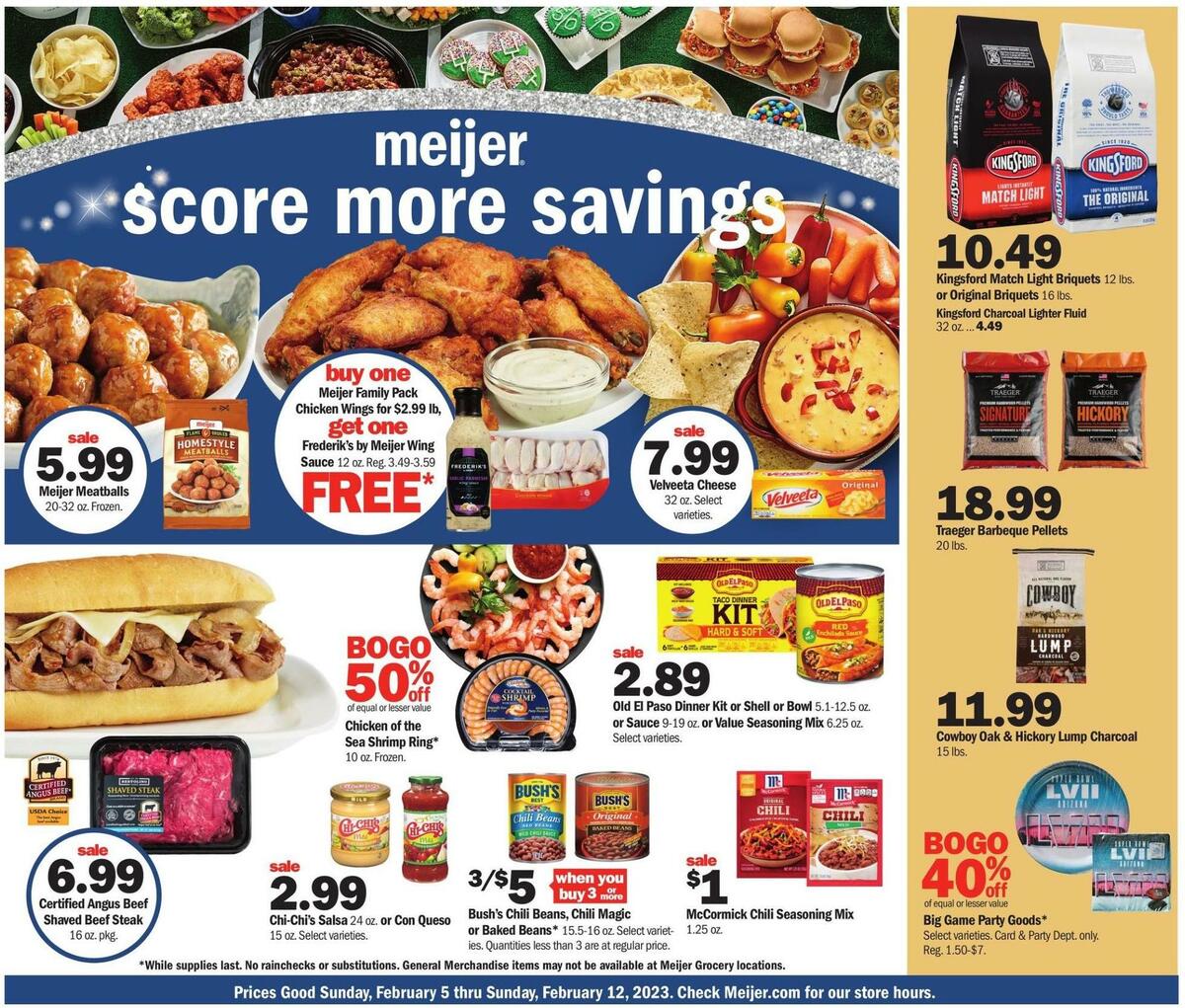 Meijer Superbowl Weekly Ad from February 5