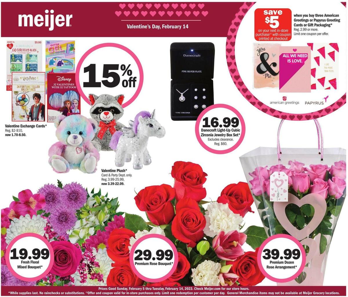 Meijer Valentine's Day Weekly Ad from February 5
