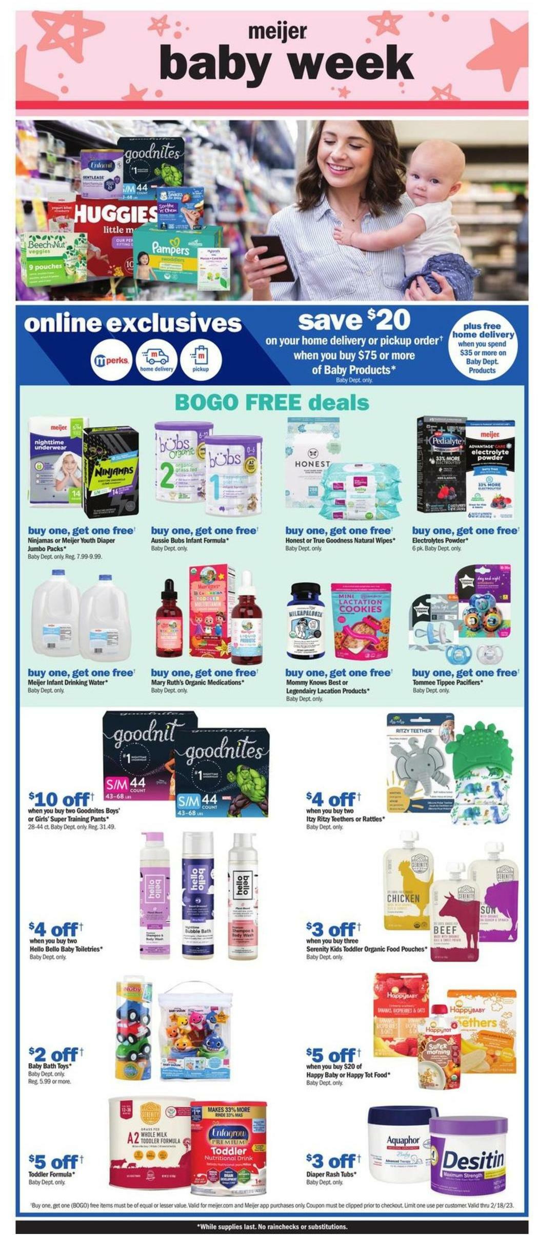 Meijer Baby Weekly Ad from February 12