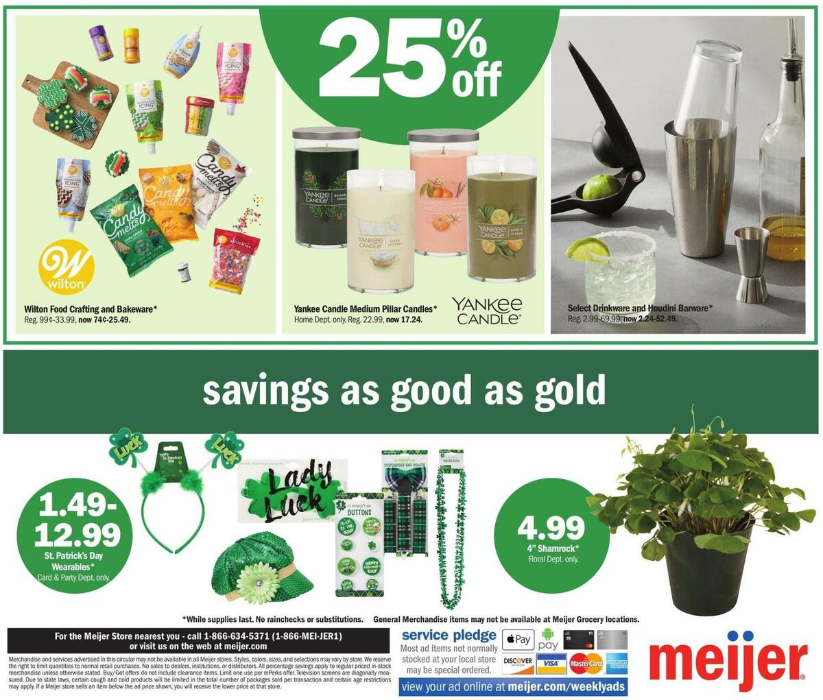 Meijer St. Patrick's Day Weekly Ad from March 12