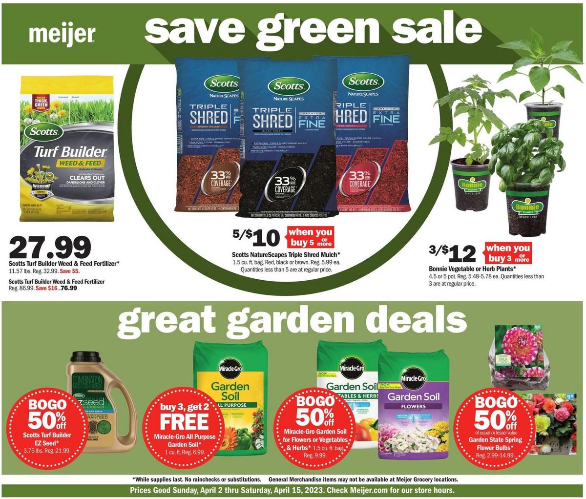 Meijer Garden Weekly Ad from April 2