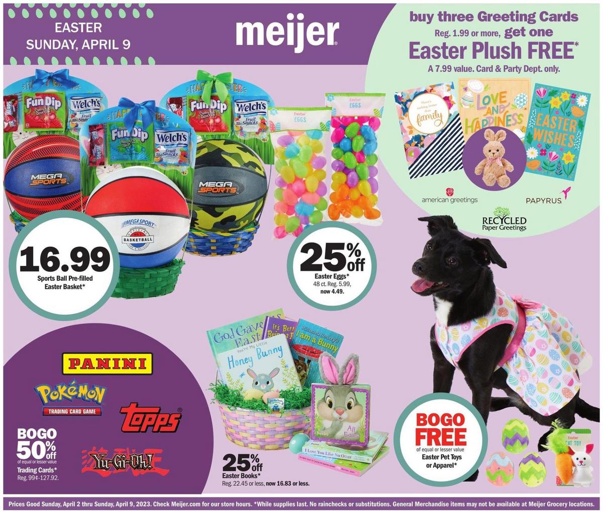 Meijer Easter Pullout Weekly Ad from April 2