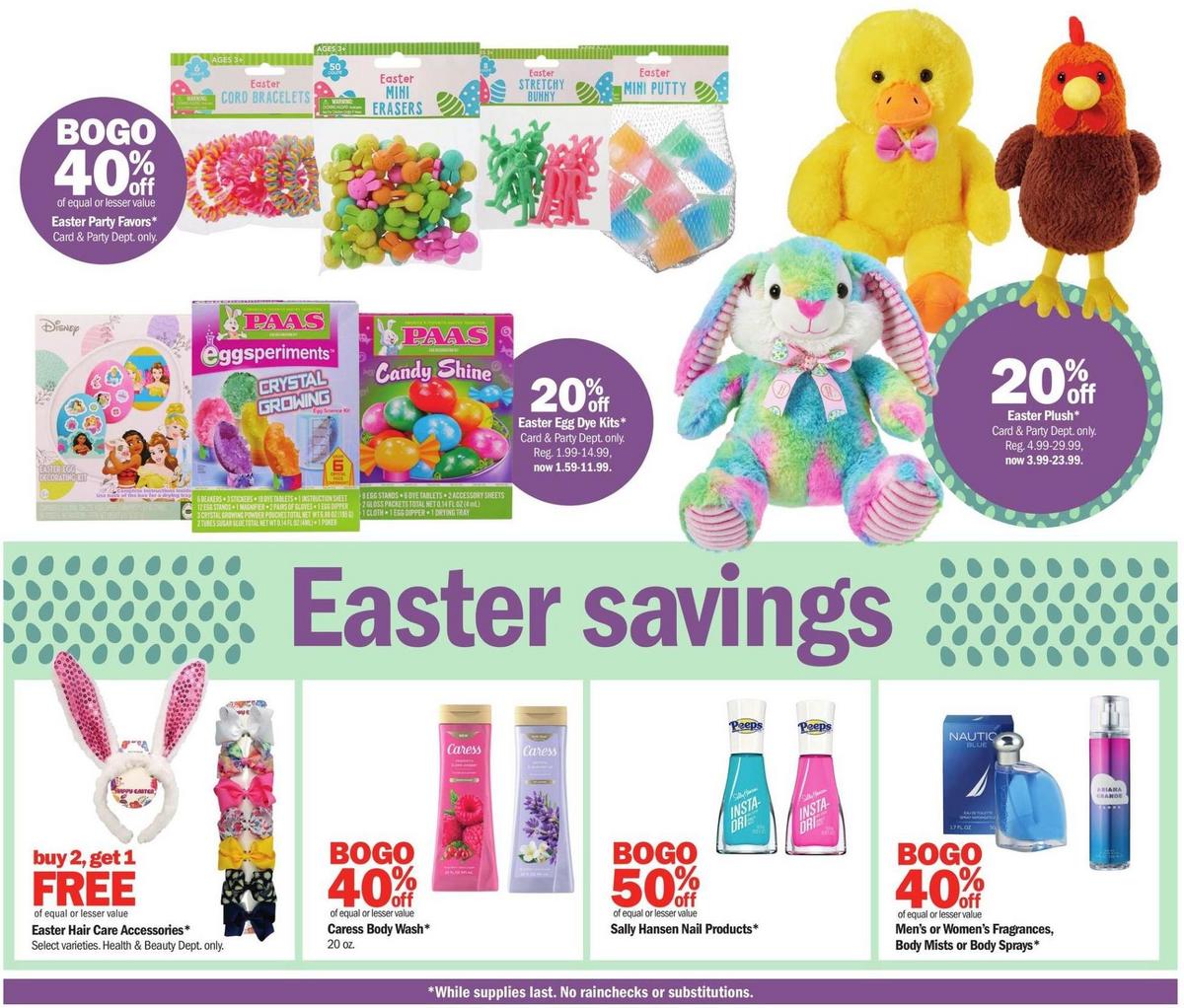 Meijer Easter Pullout Weekly Ad from April 2