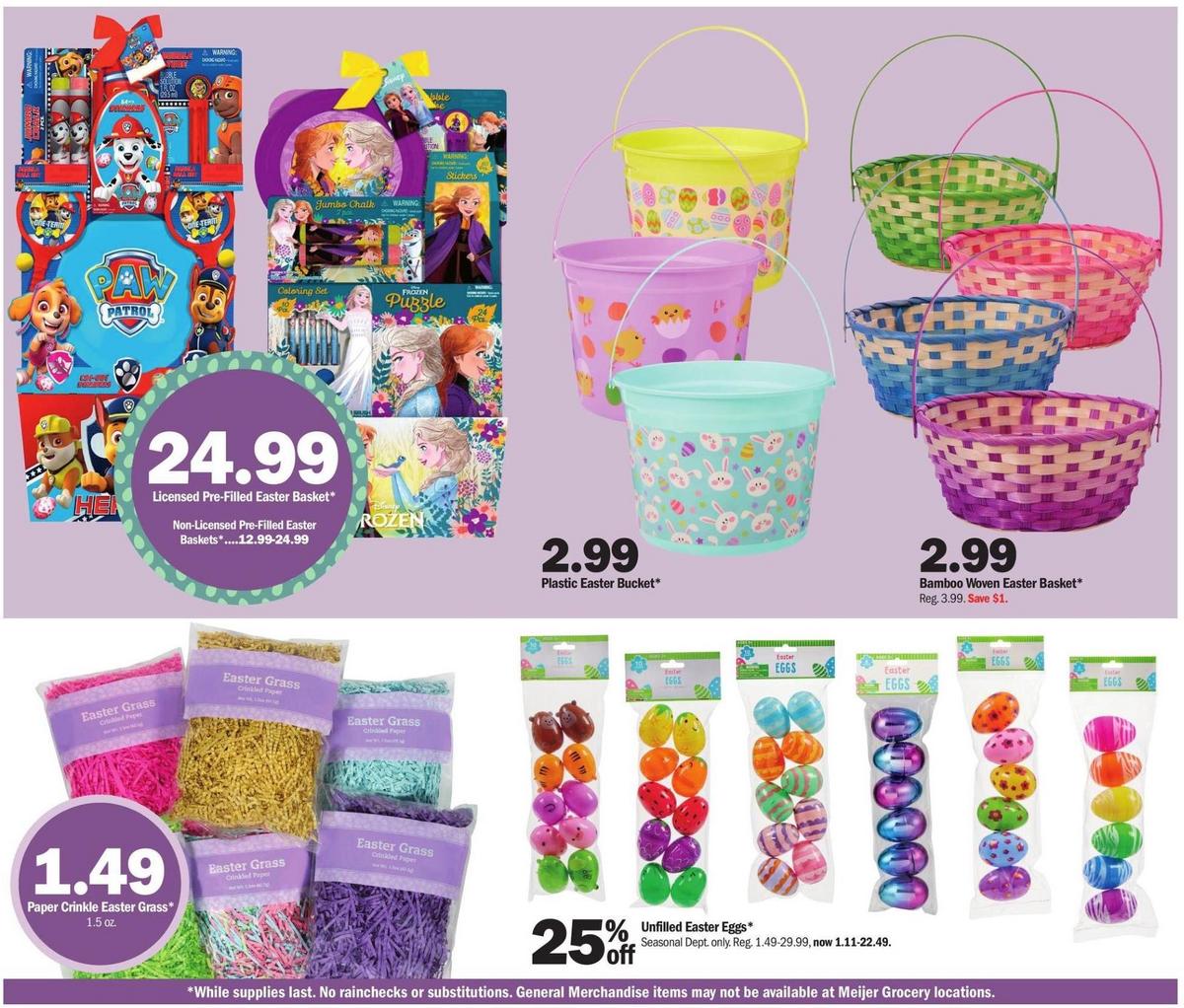 Meijer Easter Pullout Weekly Ad from April 2