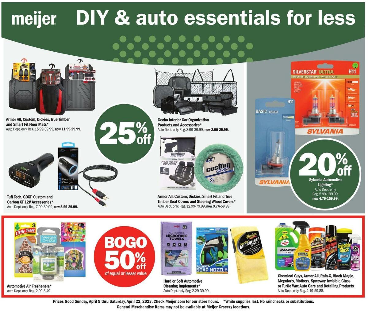 Meijer Automotive Weekly Ad from April 9