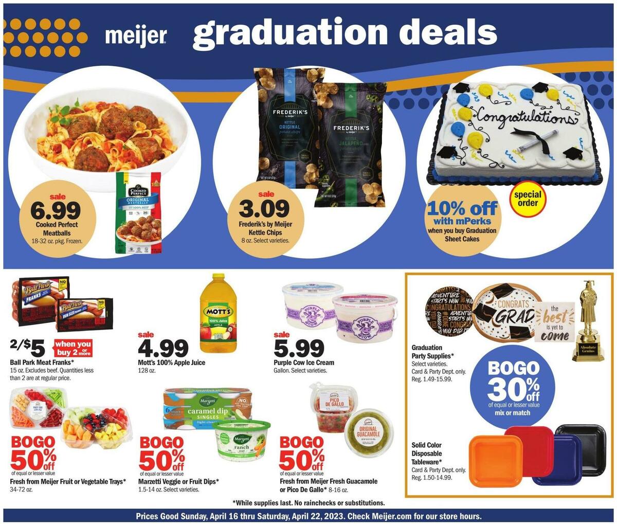 Meijer Graduation Weekly Ad from April 16