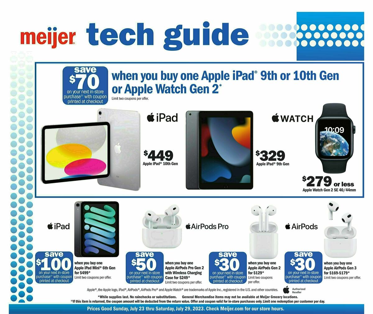 Meijer Tech Ad Weekly Ad from July 23