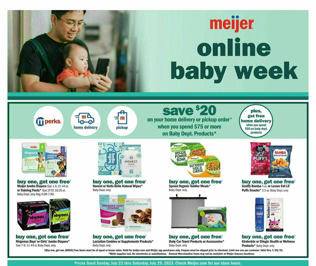 Meijer Baby Weekly Ad from July 23