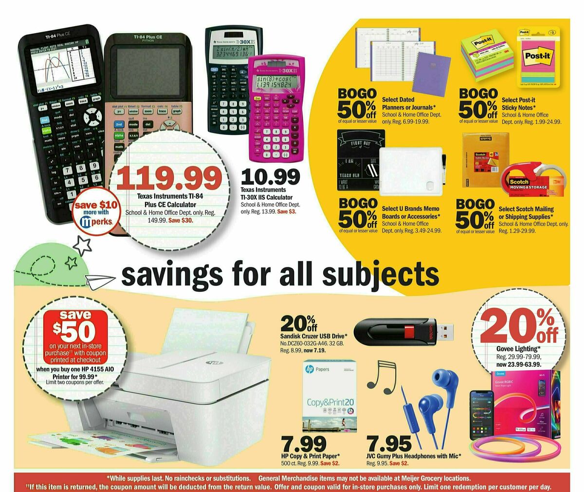 Meijer Back To School Weekly Ad from July 23