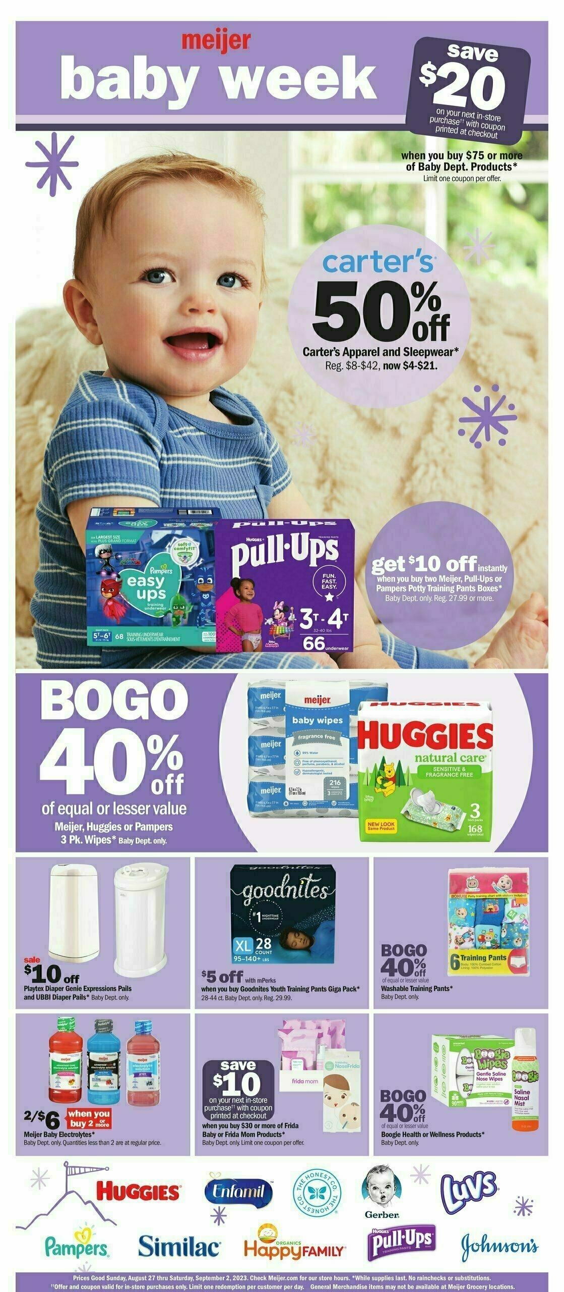 Meijer Baby Ad Weekly Ad from August 27