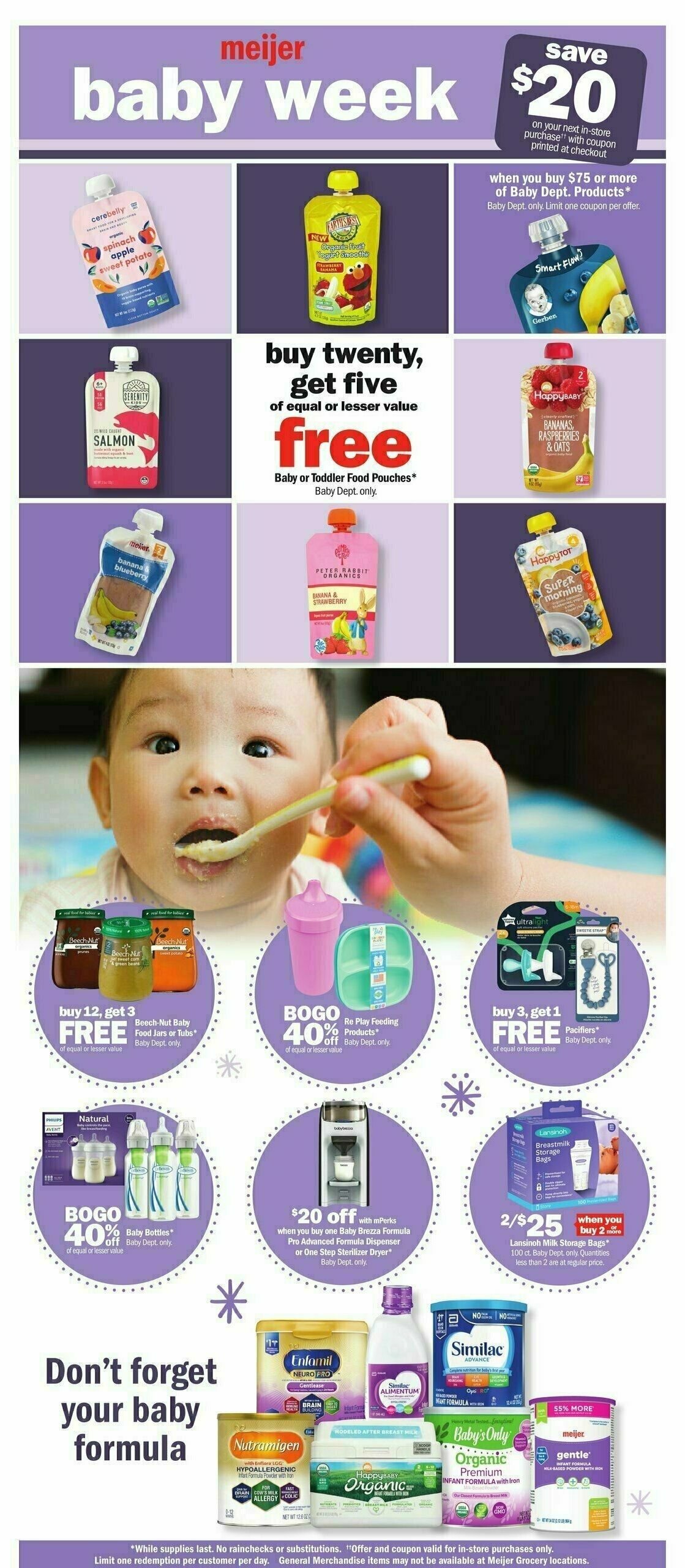 Meijer Baby Ad Weekly Ad from August 27